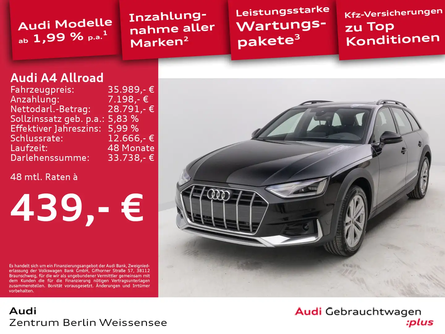 Audi A4 allroad A4 allroad 40 TDI S-TRO*QUA*RFK*PANO*STANDHZ*HUD Černá - 1