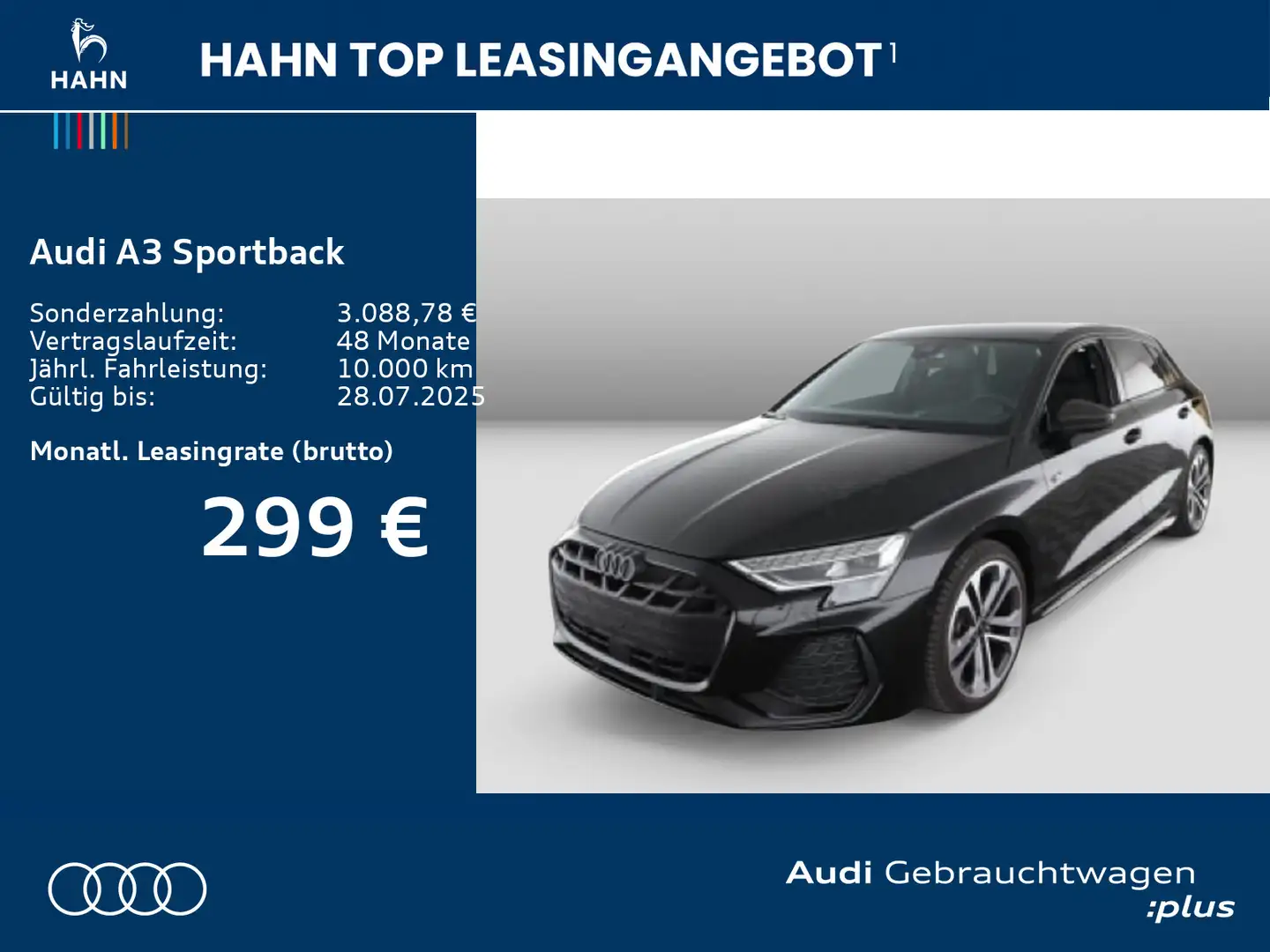 Audi A3 35 TFSI S tronic S line Pano Matrix Schwarz - 2