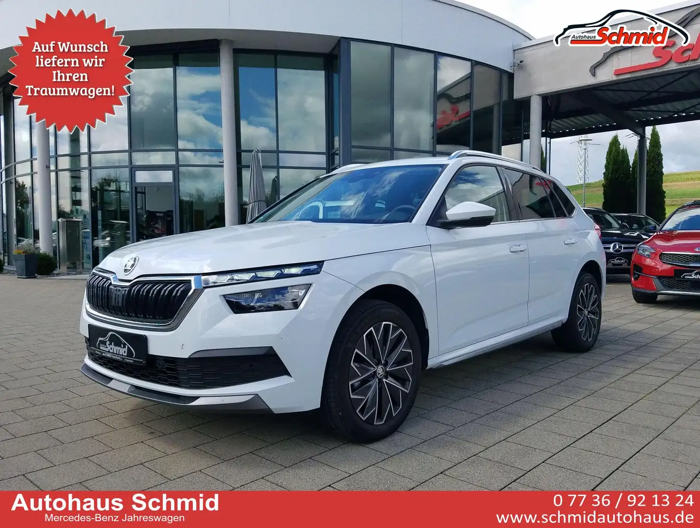 Skoda Kamiq 1.5 TSI, Style, LED, Rück-Kam., ACC, Klima, Nav... Weiß - 1