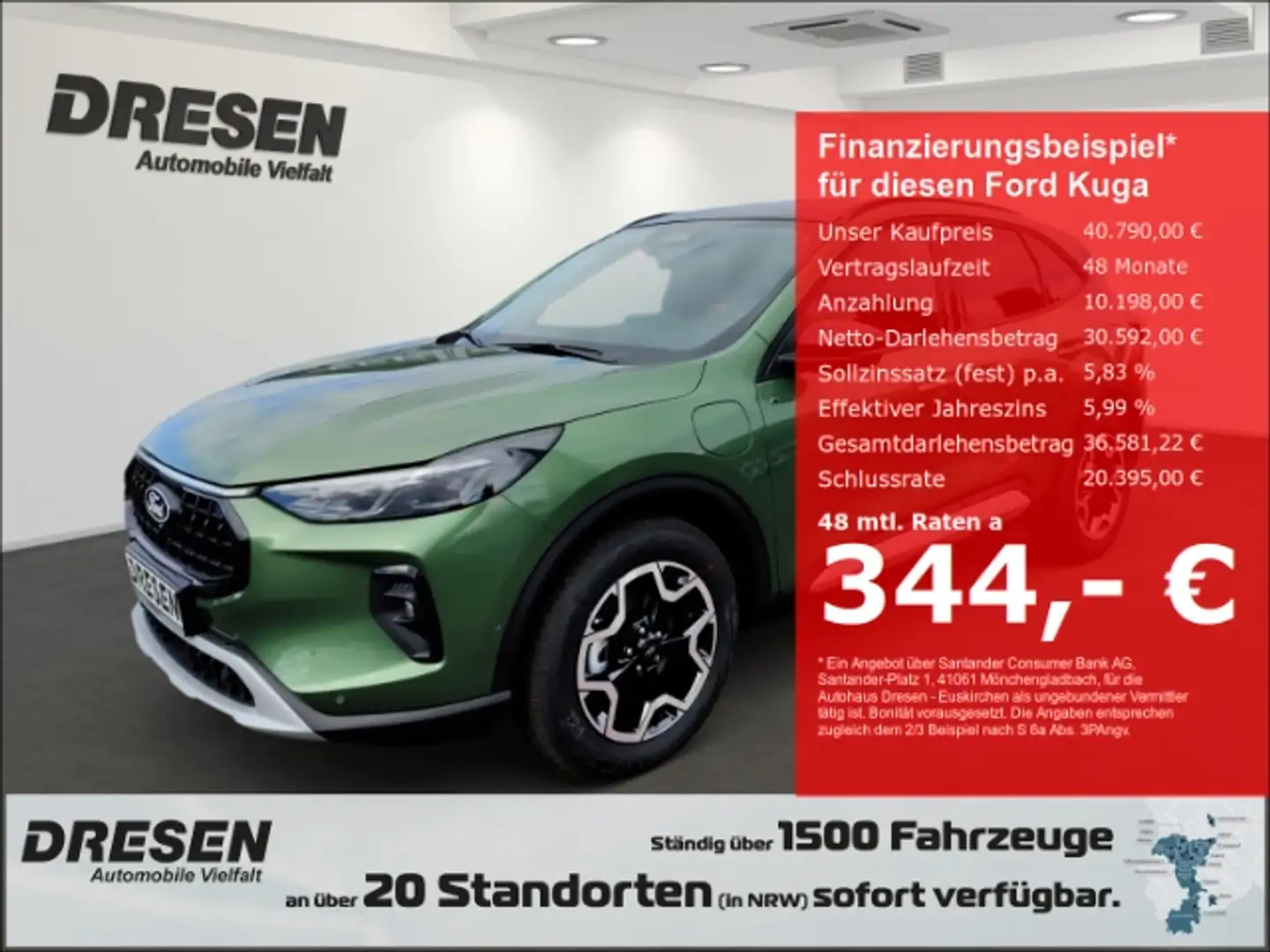 Ford Kuga Active X PHEV elektr. Heckklappe/Navi/AGR-Memory S Grün - 1