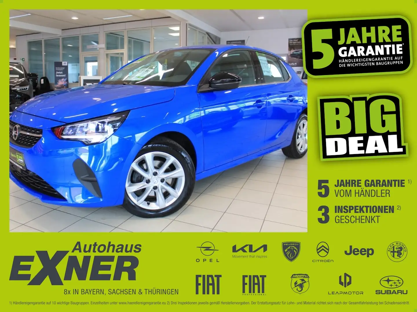 Opel Corsa F 1.2 Turbo ELEGANCE LED+SHZ+Kam.+KlimaA Blau - 1