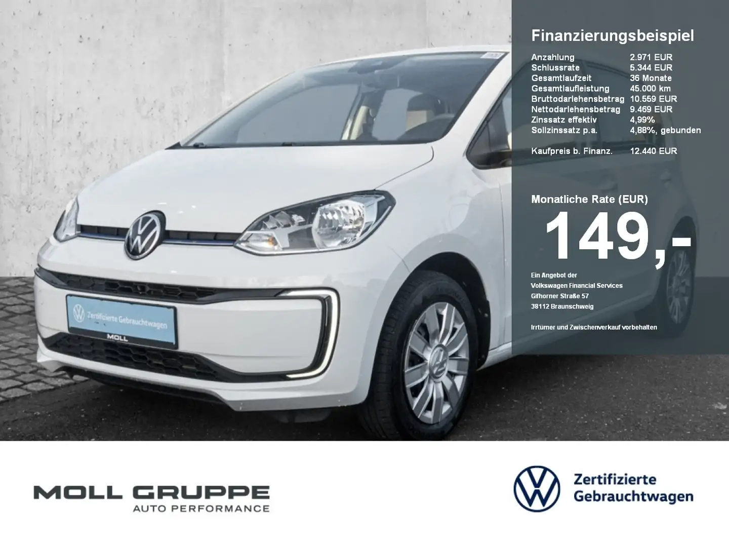 Volkswagen e-up! move uo! KAM KLIMAA. PDC SHZ Bílá - 1
