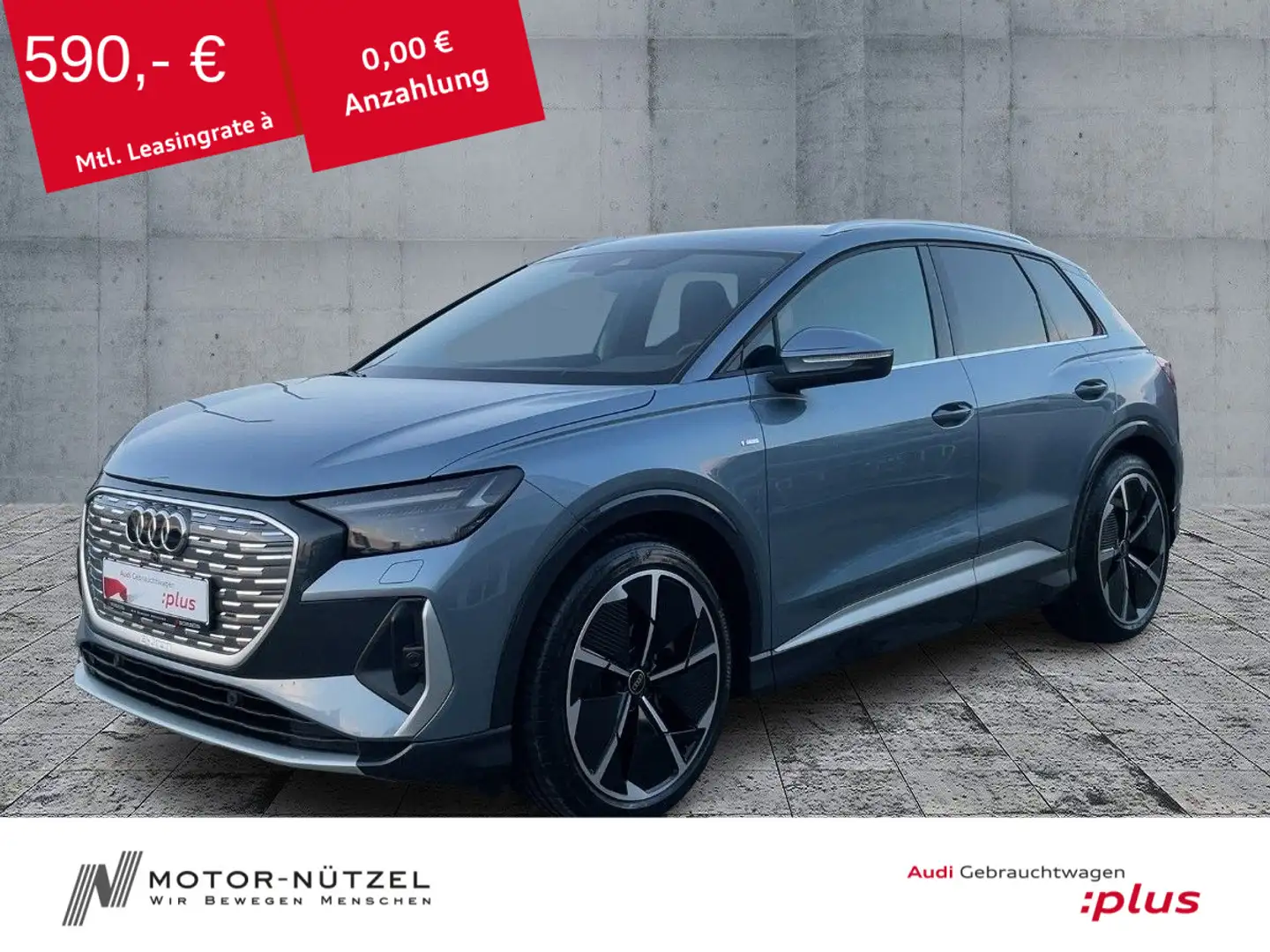 Audi Q4 e-tron 40 EDITION ONE MATRIX+NAV+AHK+SONOS+21 Blau - 1