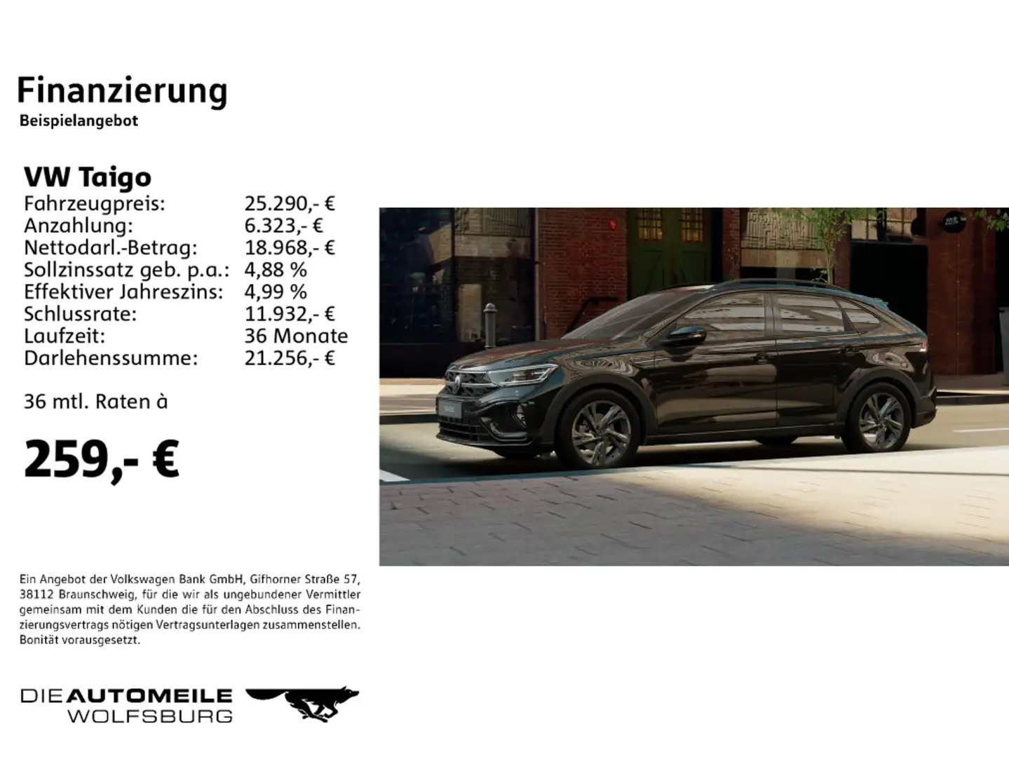 Volkswagen Taigo 1.0 TSI R-Line Matrix/ACC/Ambiente Schwarz - 2