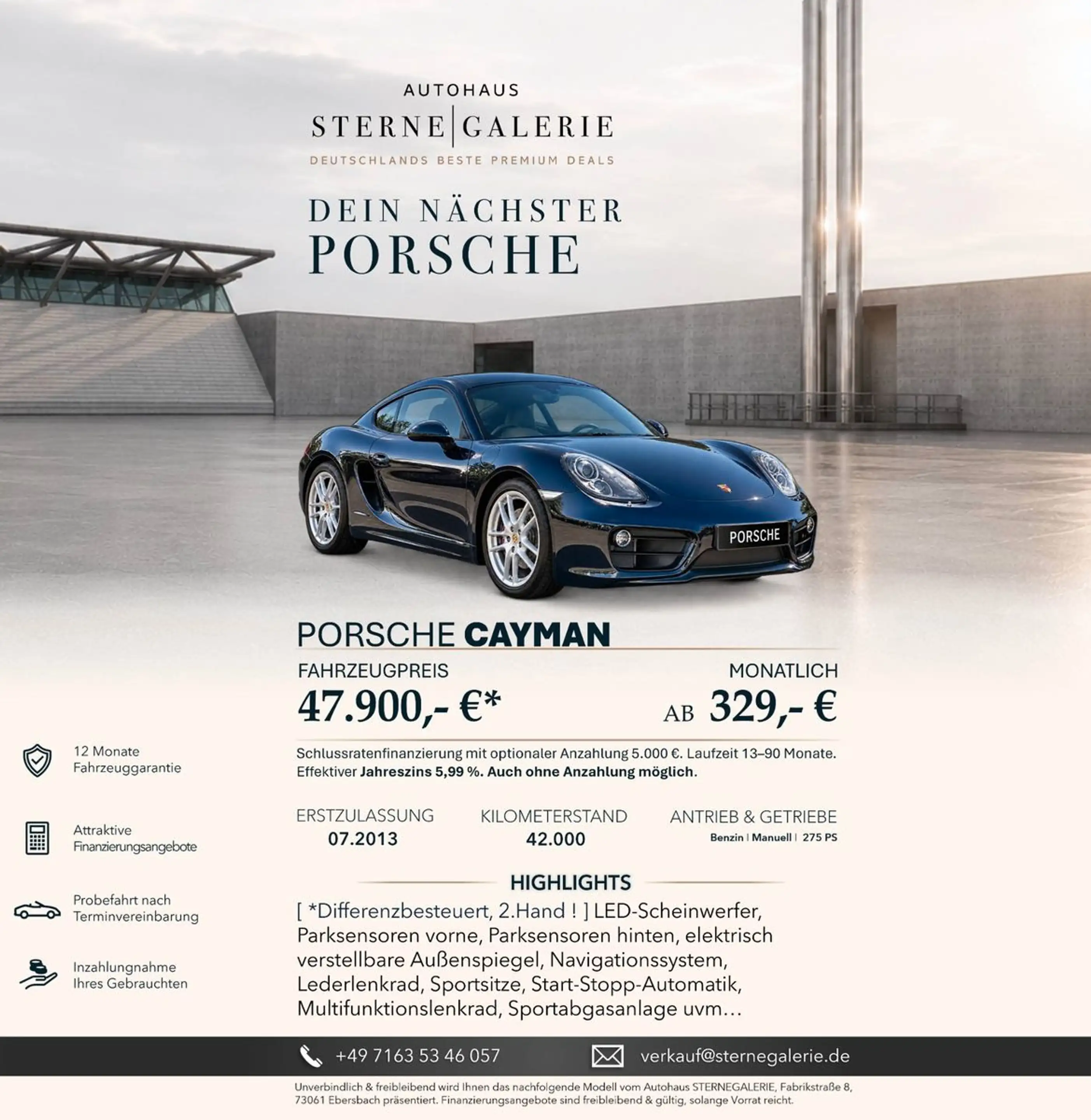 Porsche Cayman SITZHEIZUNG/NAVI/SCHALTER