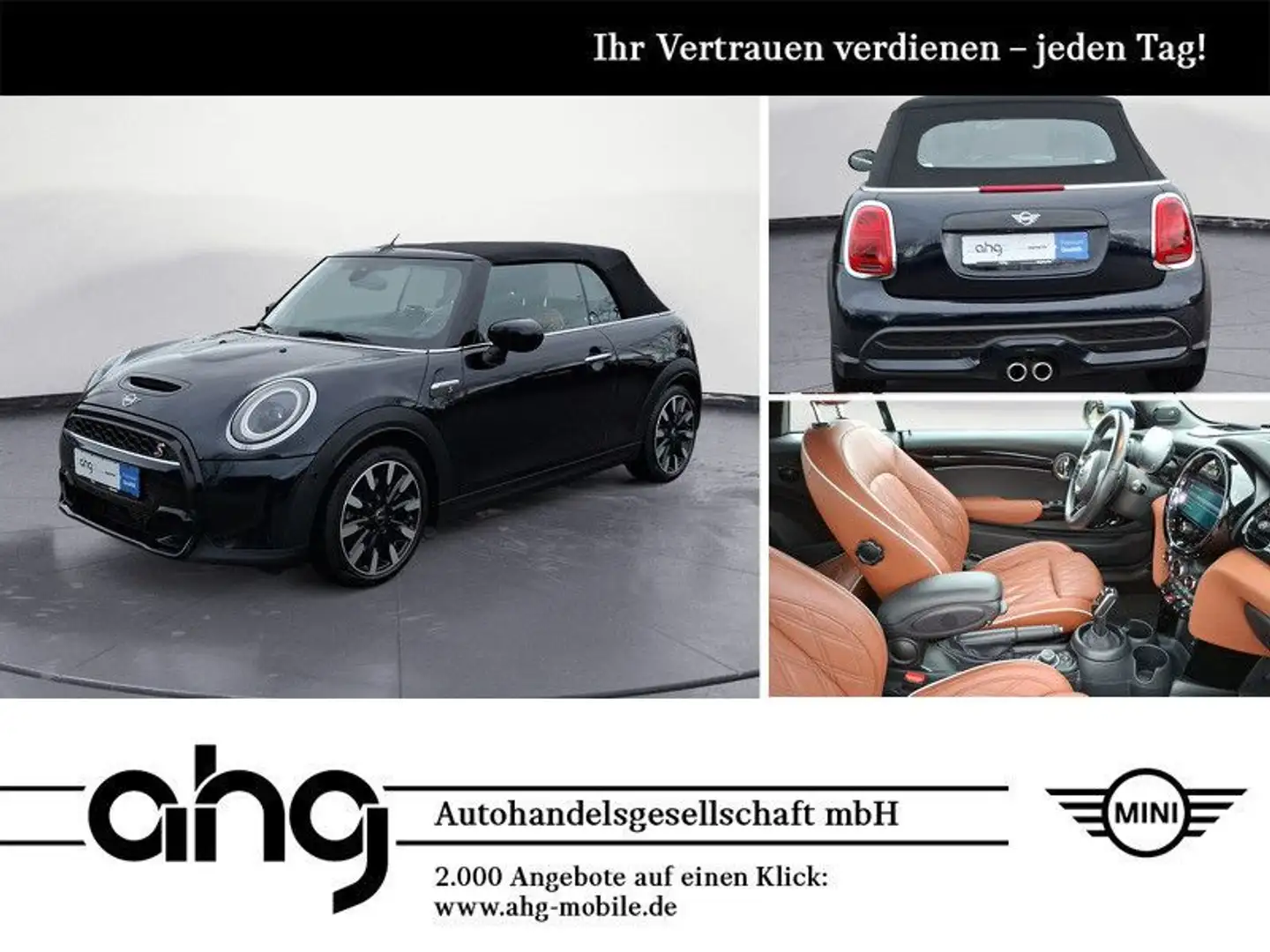 MINI Cooper S Cabrio *PremiumPlus*Leder*NaviRTTI*LED* Schwarz - 1