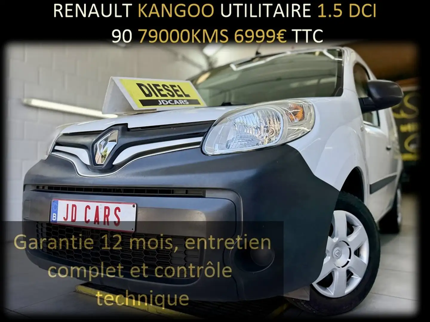 Renault Kangoo 1.5DCI UTILITAIRE ‼️GARANTIE 1 AN CTOK‼️ Blanc - 1