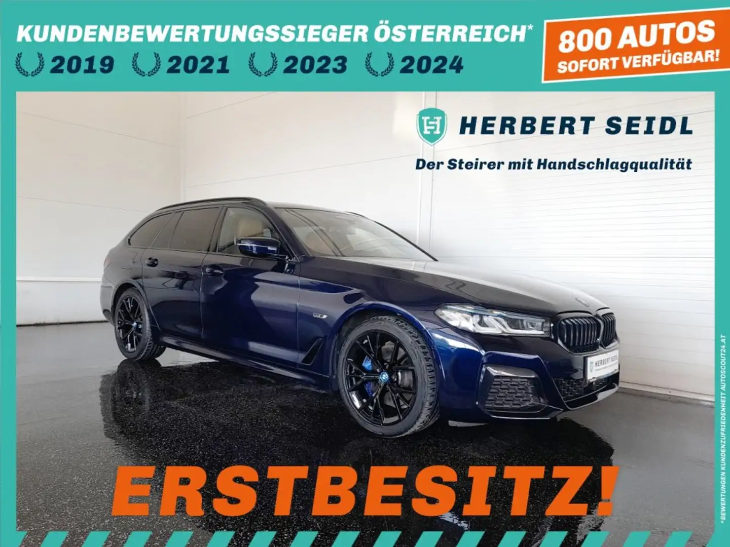 BMW 530 e Touring M-SPORT 4x4 Aut. *LASER LED / 19 ZOLL / NAVI / E-LEDERKOMFORTSITZE & MEMORY / HEAD-UP / ACC* Blau - 1