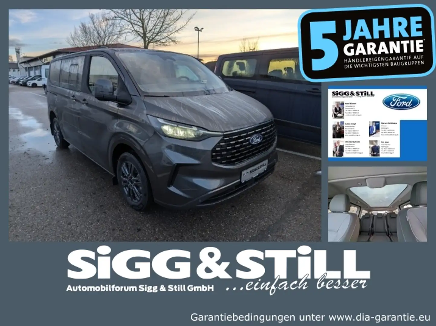 Ford Tourneo Custom Titanium 320 L1 AHK*PANO*ACC*B&O Schwarz - 1