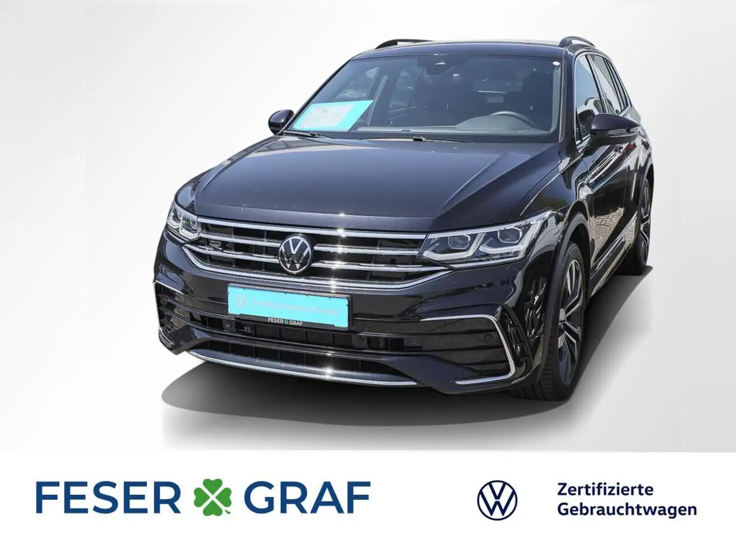 Volkswagen Tiguan 2.0 TDI R-Line DSG Matrix Navi RüKa Sitzh. Schwarz - 1