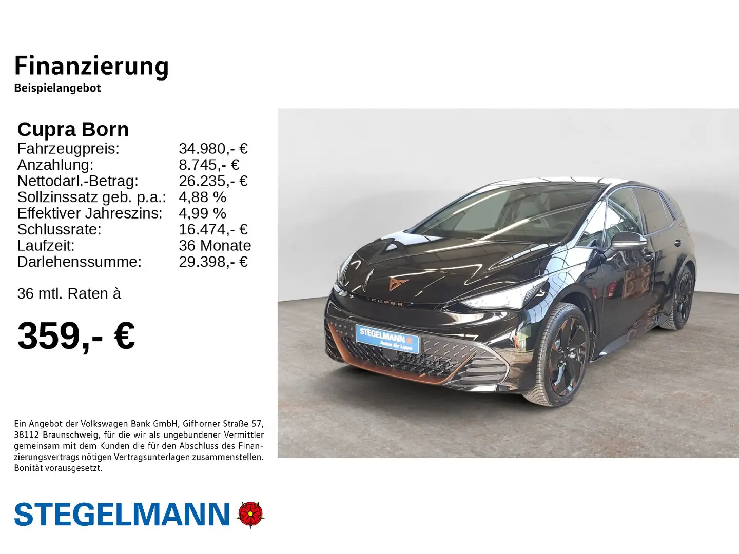 CUPRA Born 60 kWh Edition Dynamic Ganzjahresreifen Nav Zwart - 2