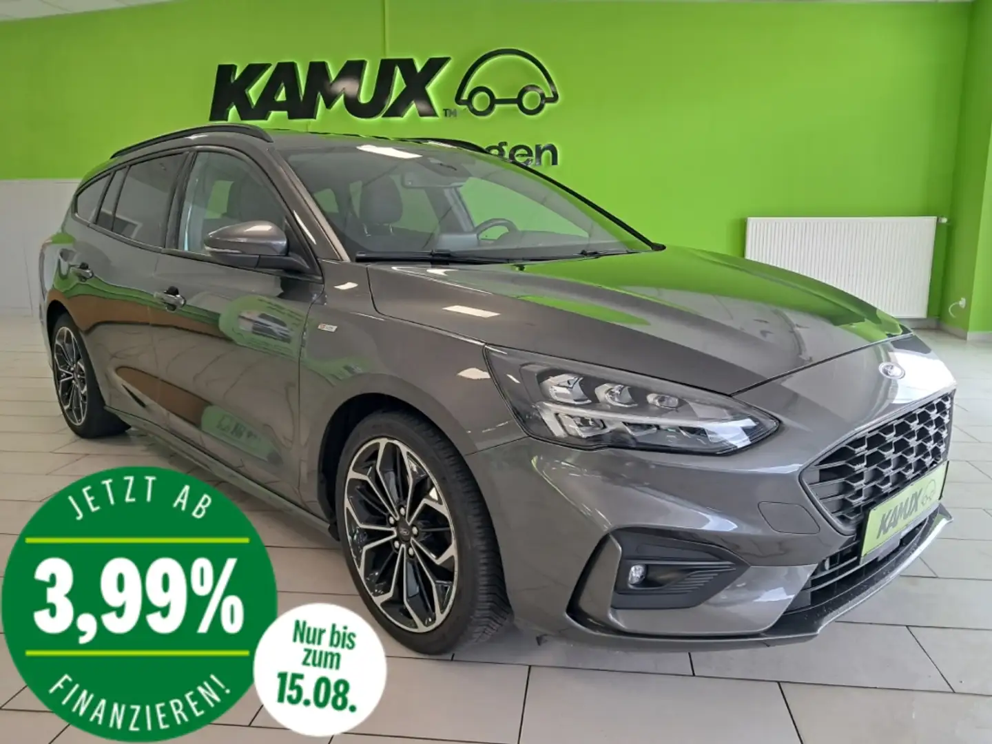 Ford Focus 1.5EB Turnier Aut.ST-Line+LED+NAVI+KAMERA Grijs - 1