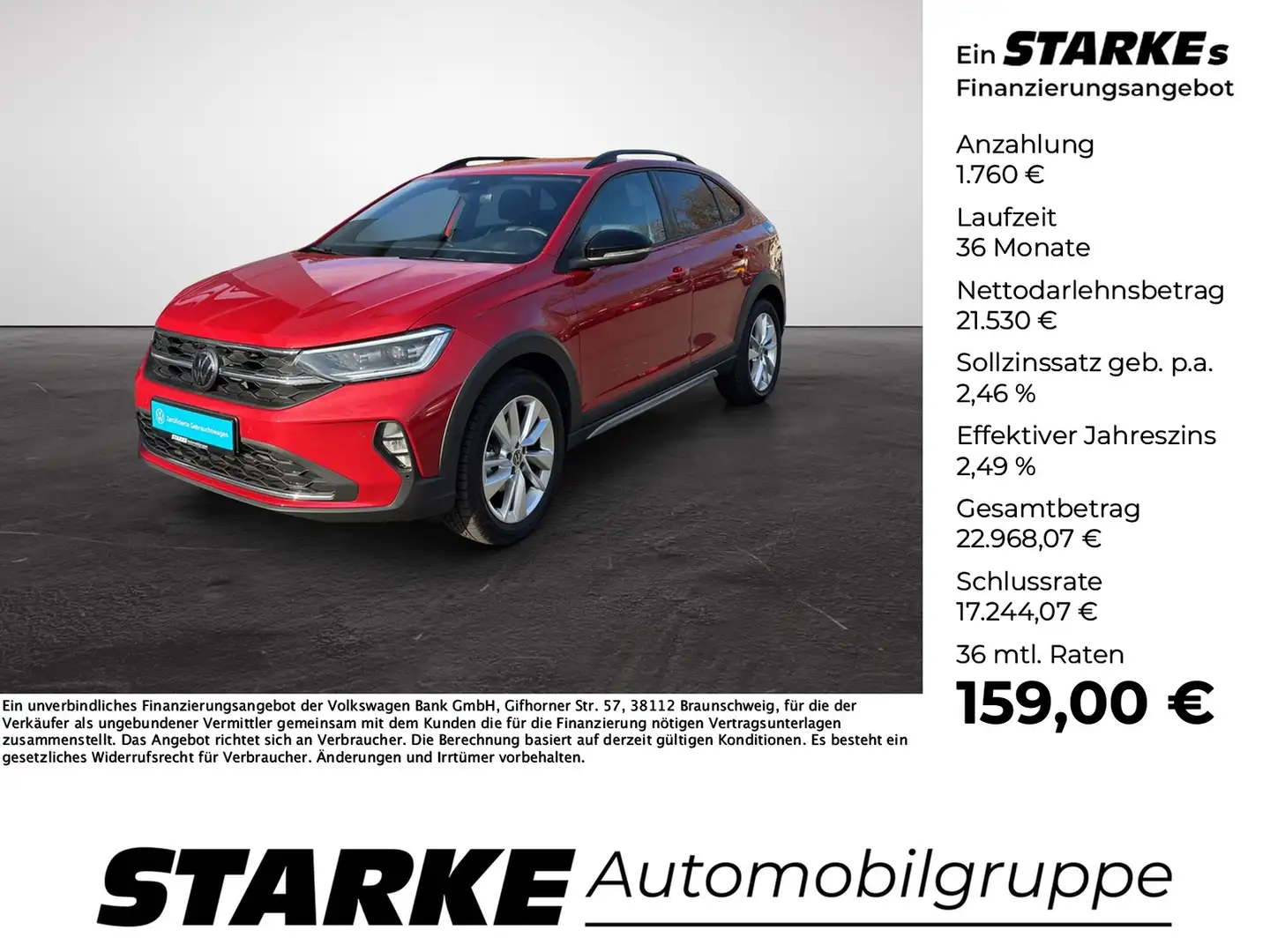 Volkswagen Taigo 1.0 TSI Goal Rot - 1