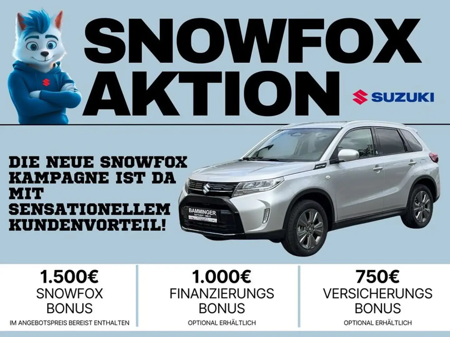 Suzuki Vitara Hybrid ALLGRIP 4X4 Shine ''SNOWFOX'' Silber - 1