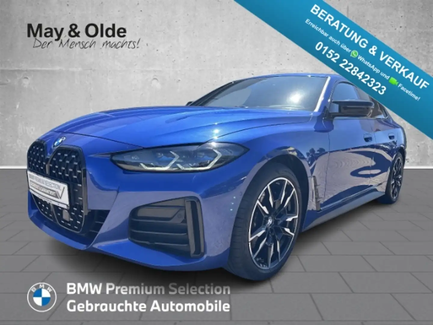 BMW 440 x Gran Coupe HUD StandHZG AHK Navi Laser Blau - 1