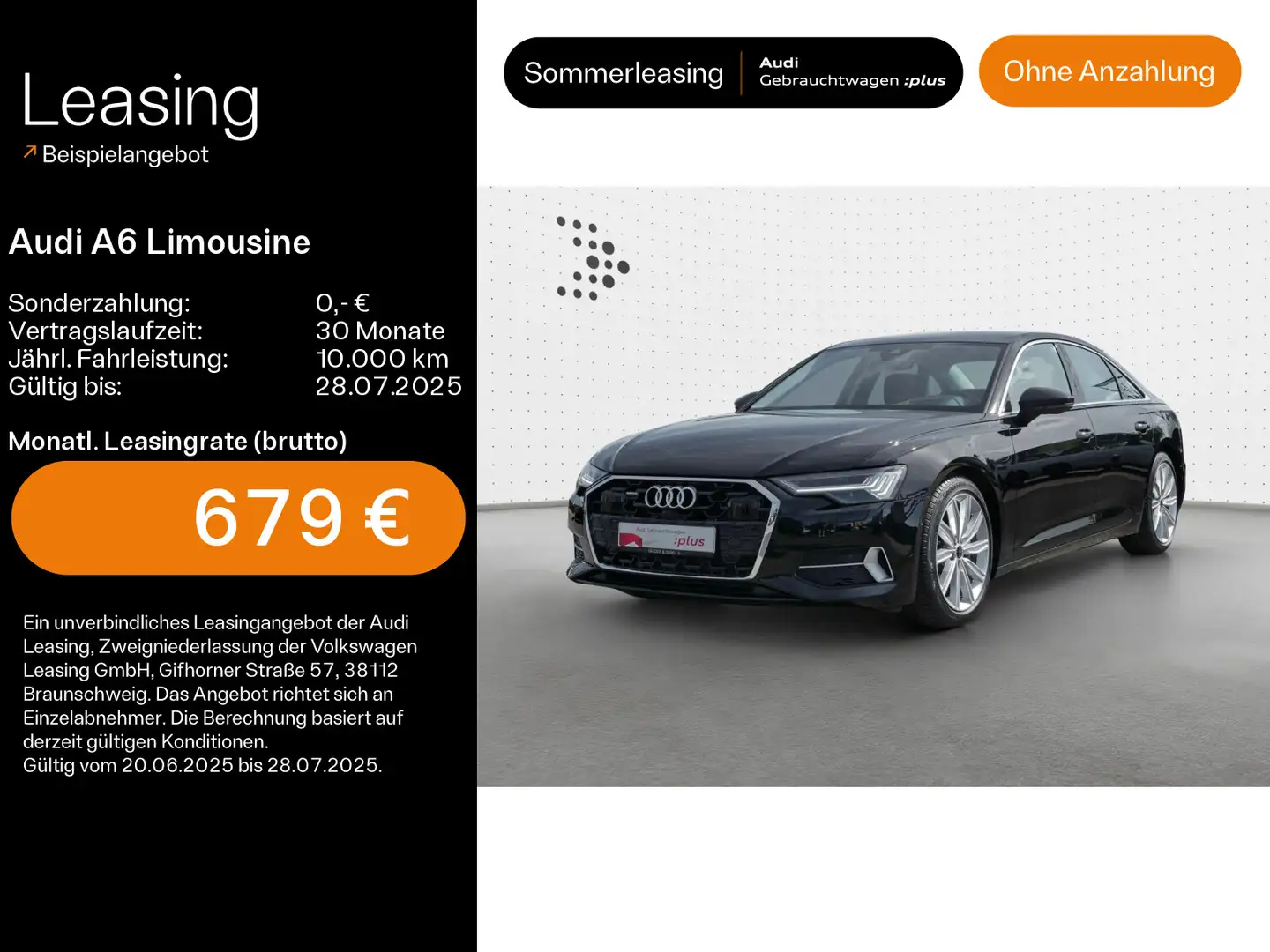 Audi A6 50 TDI qu. AIR*Standh.*HuD*360° Schwarz - 1