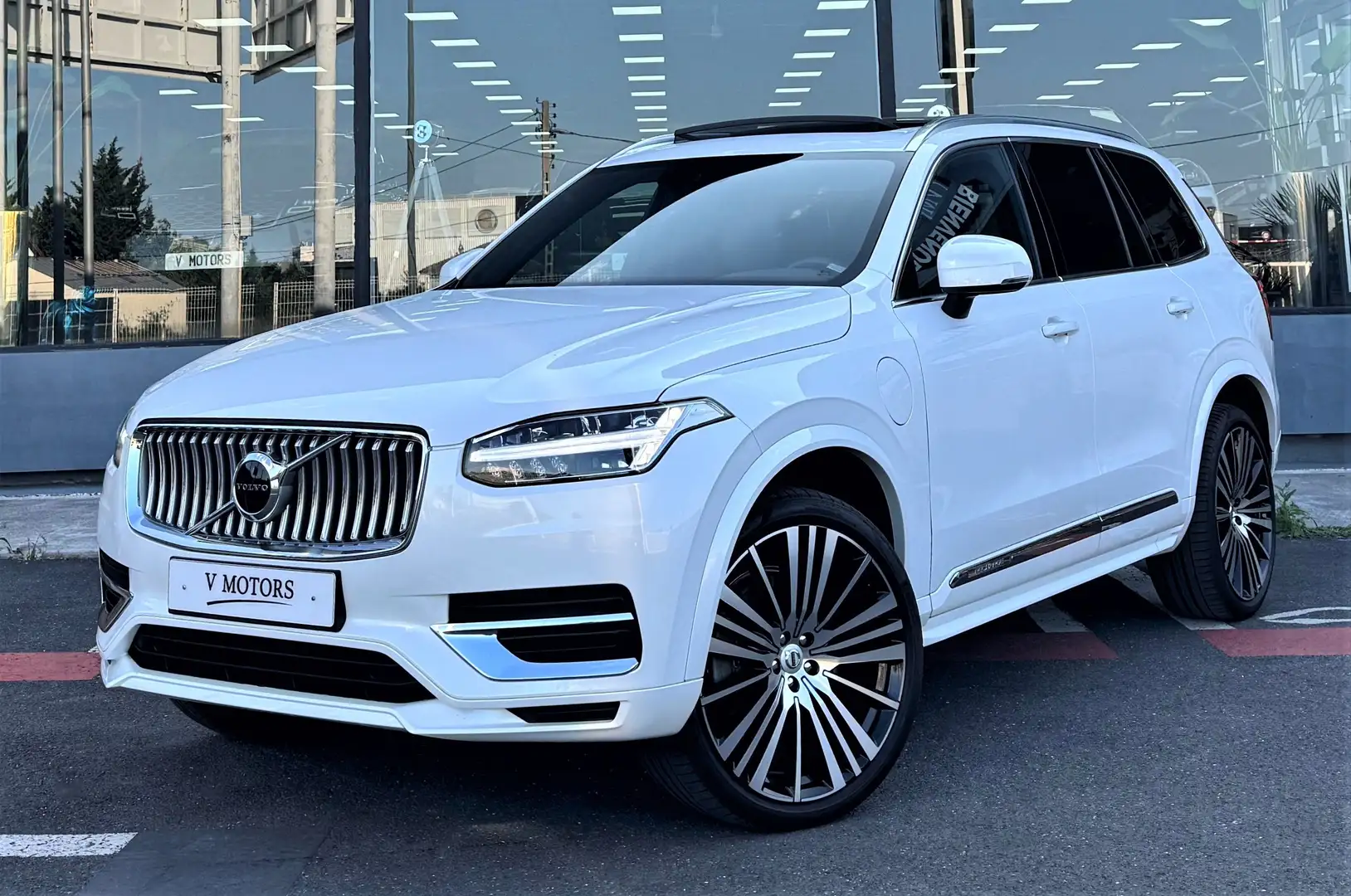 Volvo XC90 T8 Inscription Luxe Design' AWD 392 Performance Blanc - 1