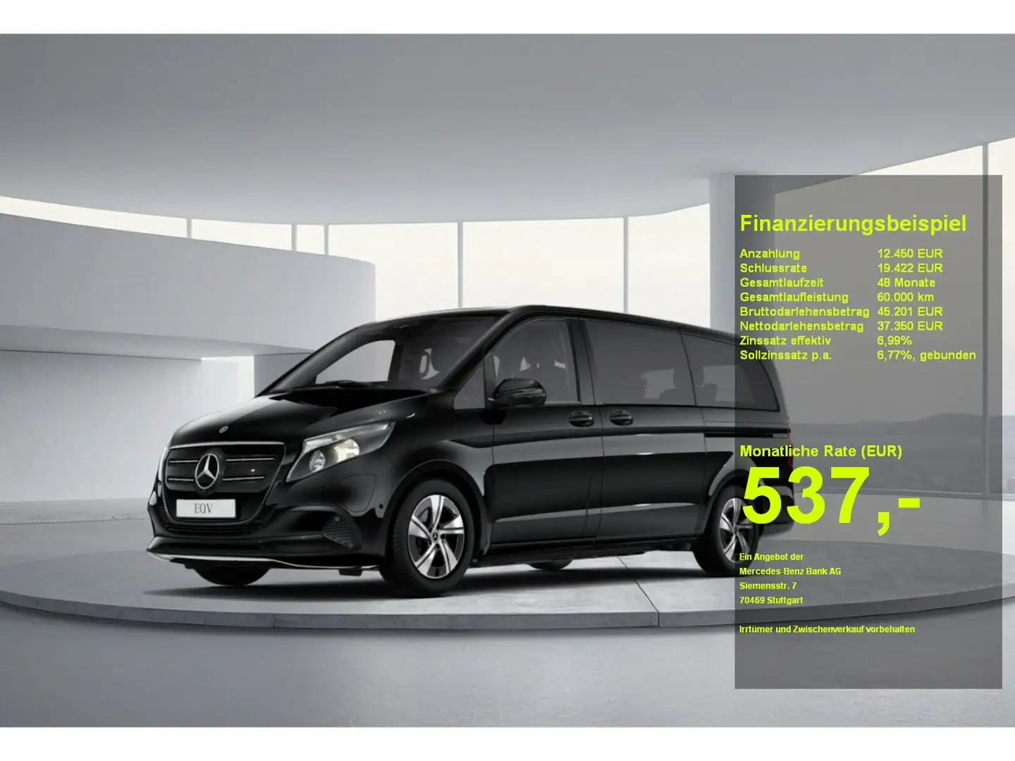 Mercedes-Benz EQV 300 Lang Sitzheizung+Distronic+Kamera+Tisch Schwarz - 1