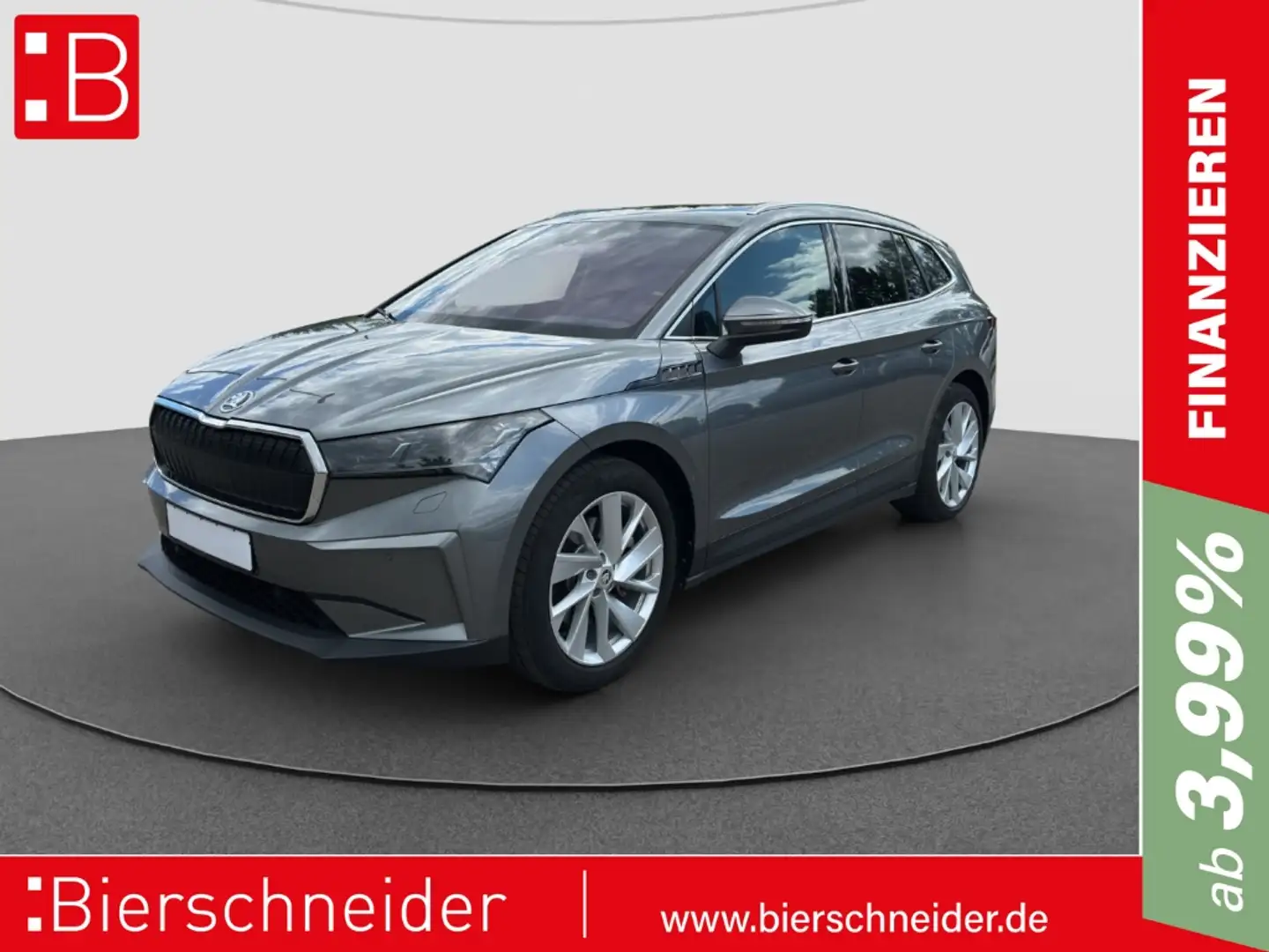 Skoda Enyaq 80 Lounge AHK PANO MATRIX HUD NAVI Grau - 1