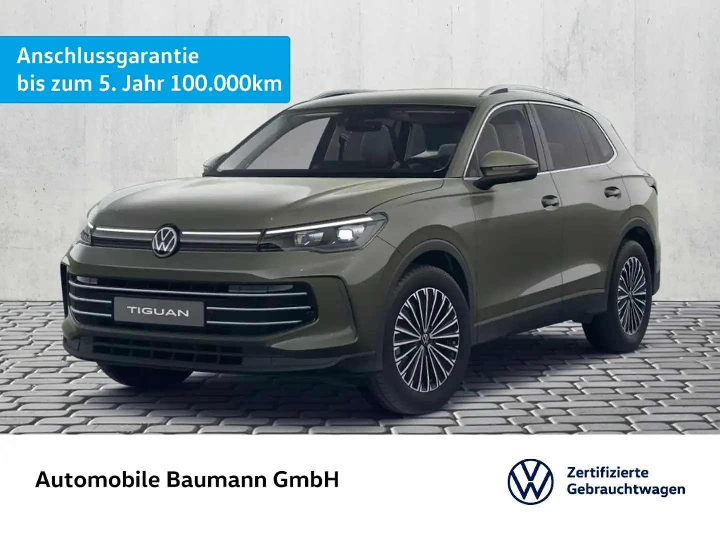 Volkswagen Tiguan 2.0 TDI DSG Elegance *AHK*NAVI*LED+* Grün - 1