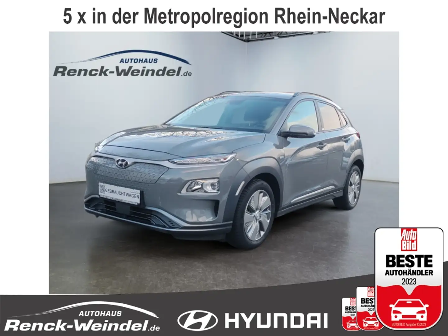 Hyundai KONA Advantage 39.2 kWh Navi Soundsystem ACC Klimaautom Grau - 1