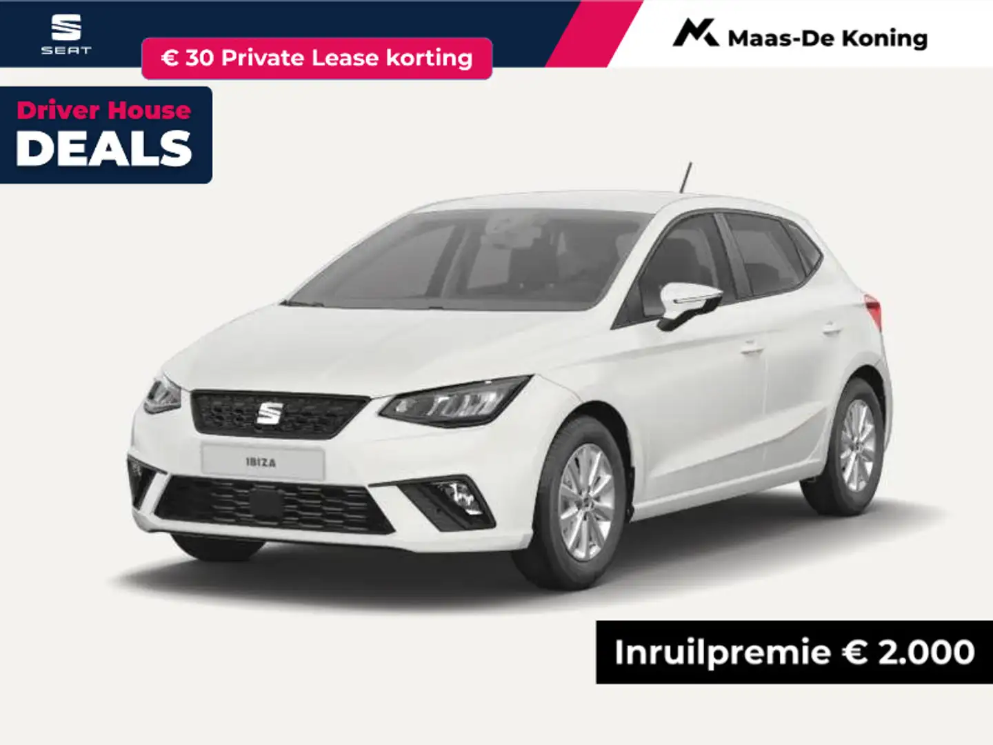 SEAT Ibiza Style Plus 1.0 95 pk TSI Hatchback 5 deurs | Parke Білий - 1