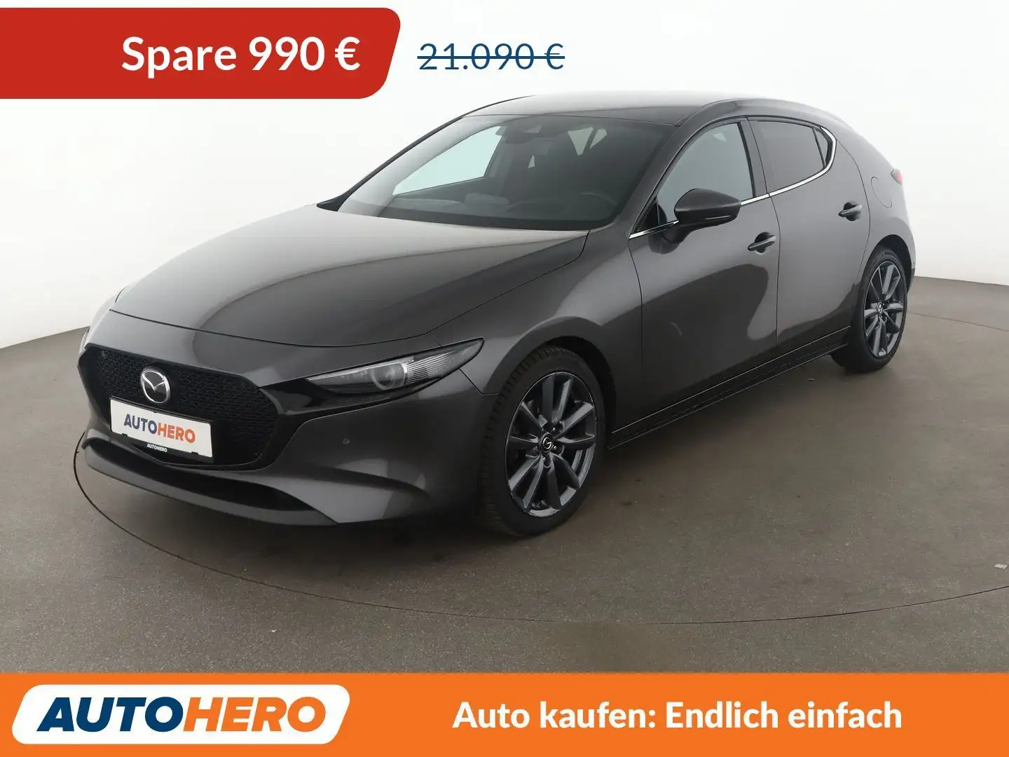 Mazda 3 2.0 Skyactiv G Mild-Hybrid Selection*NAVI*LED*ACC* Grau - 1