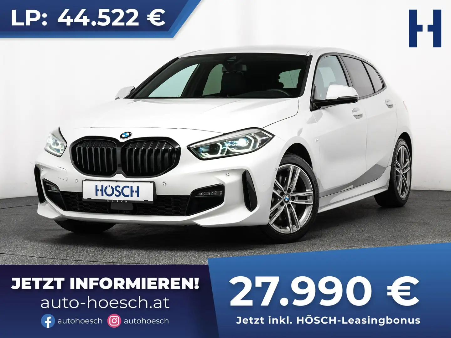BMW 118 i M Sport Aut. LIVE PROF R-KAMERA++ Blanco - 1
