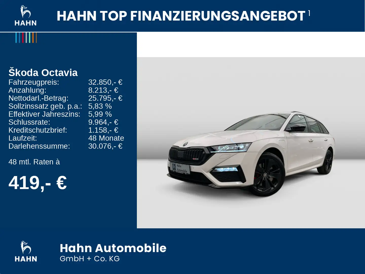Skoda Octavia Combi RS 1.4TSI DSG AHK-Vorb. LED PDC Weiß - 2