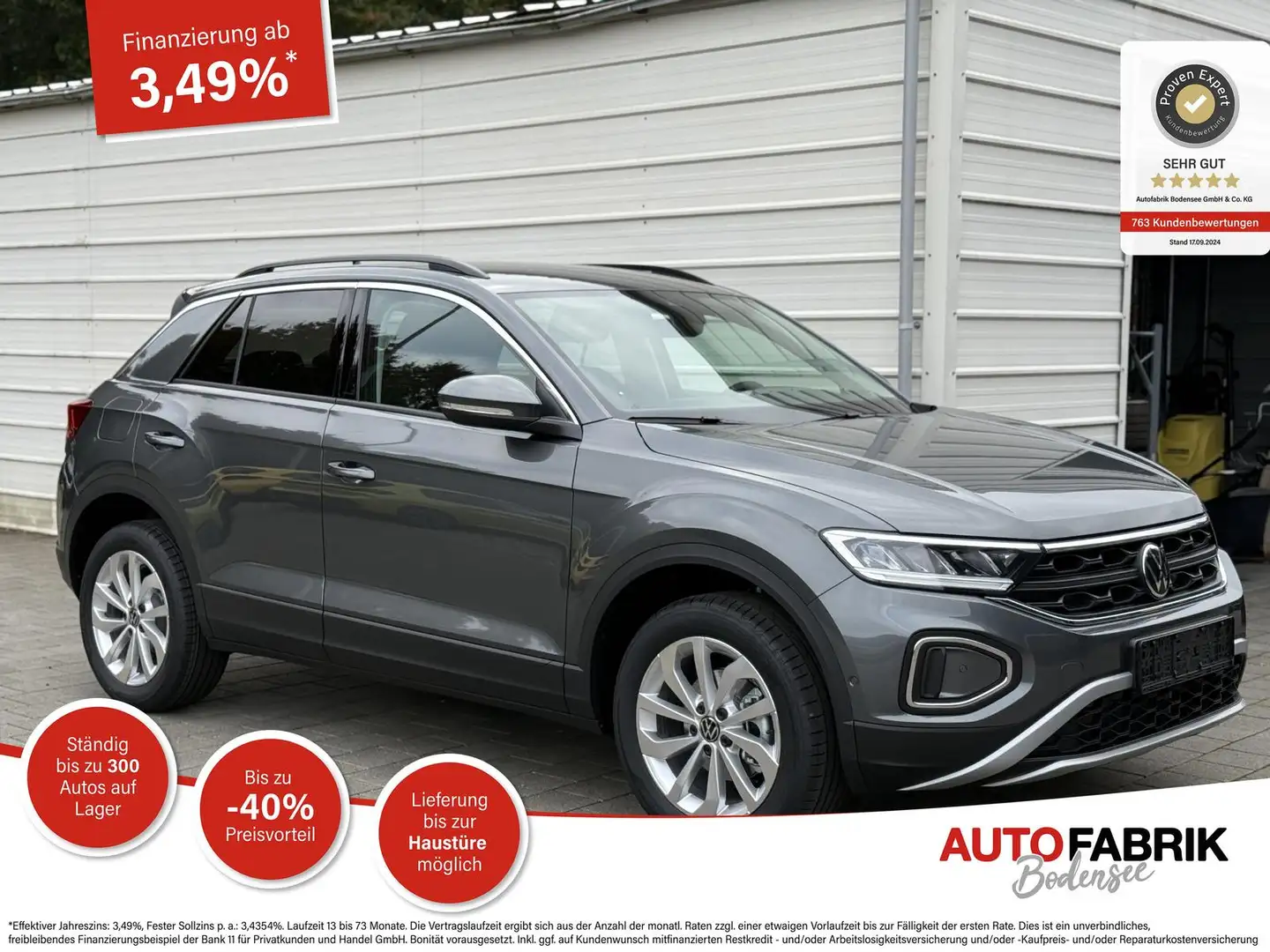 Volkswagen T-Roc Life 1.5 TSI DSG AHK*Android Auto*R2D*SHZ*Keyless* Gris - 1