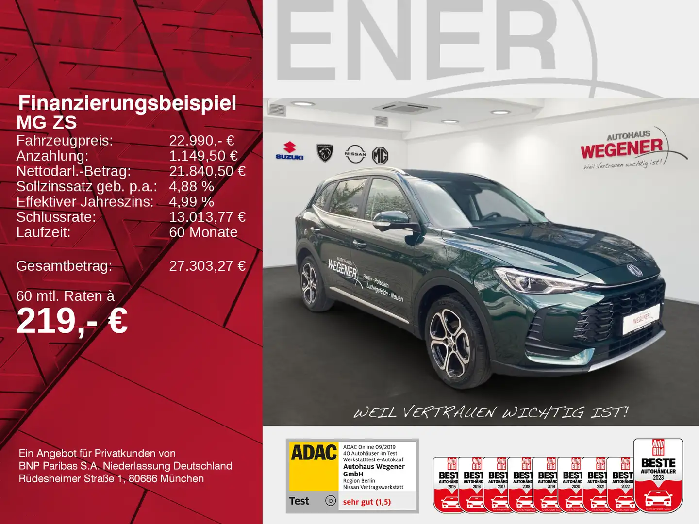 MG ZS MG ZS Comfort MT /LED/NAVI/360 Grün - 2