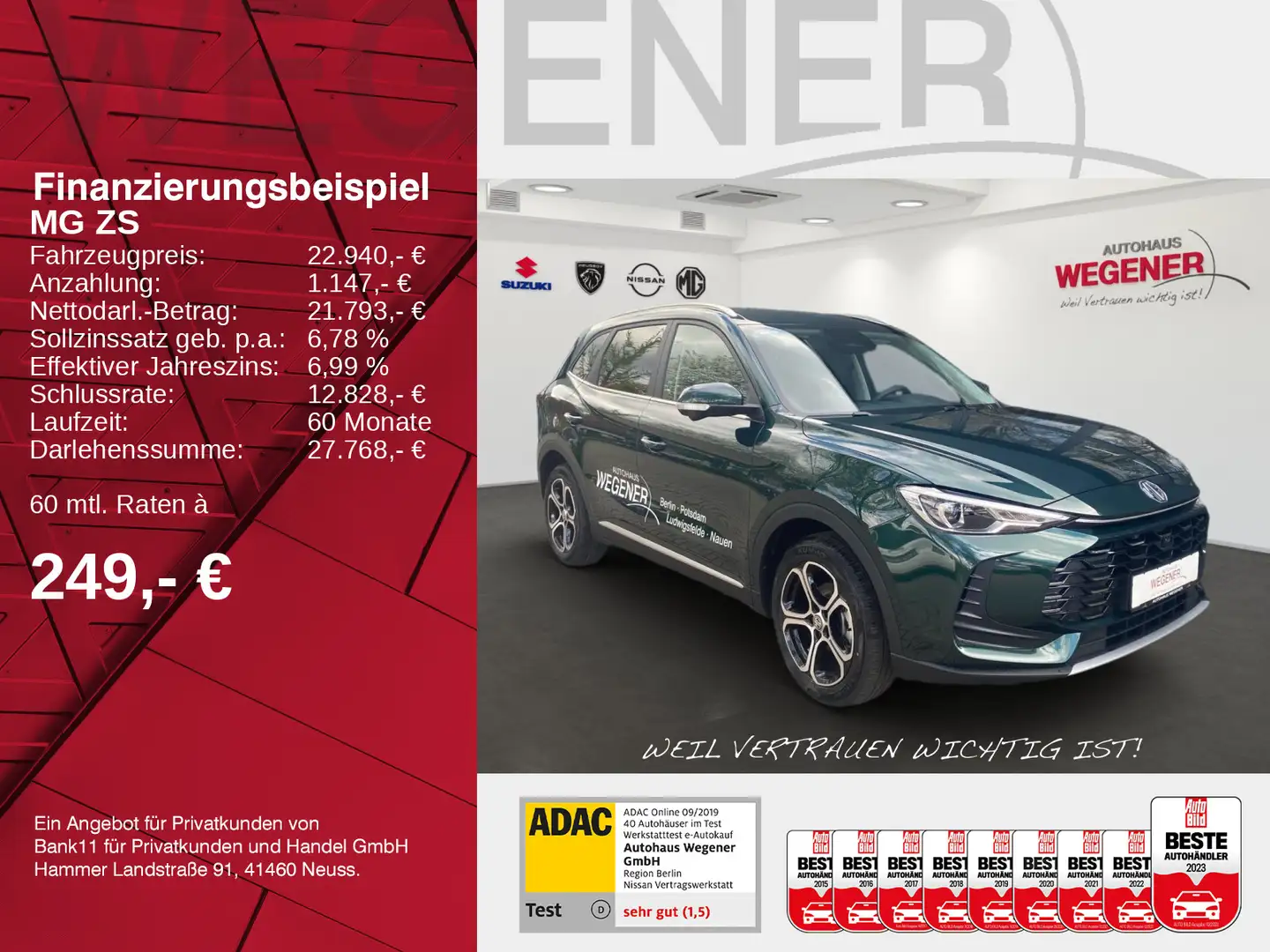 MG ZS Comfort MT /LED/NAVI/360 Grün - 2