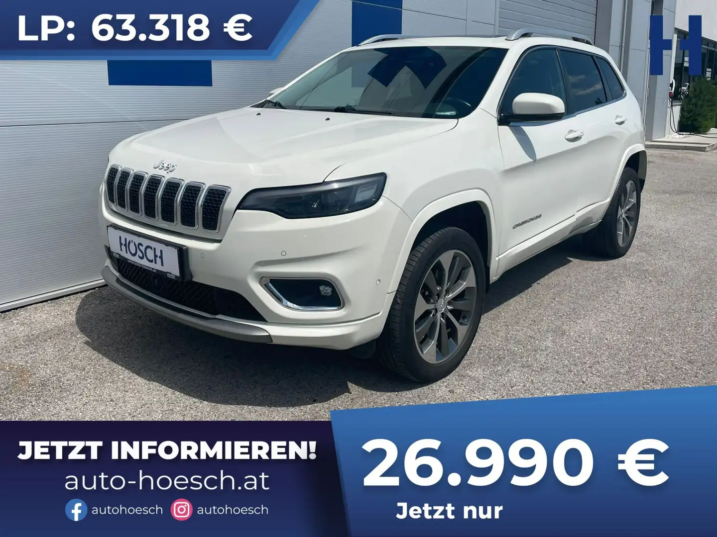 Jeep Cherokee 2.2 Diesel Overland AWD Aut. 8-FACH PANO SITZLÜFT Biały - 1
