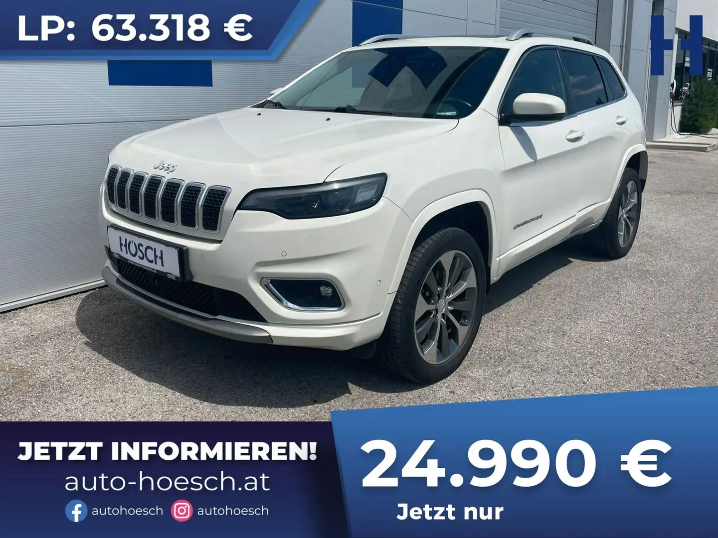 Jeep Cherokee 2.2 Diesel Overland AWD Aut. 8-FACH PANO SITZLÜFT Bianco - 1
