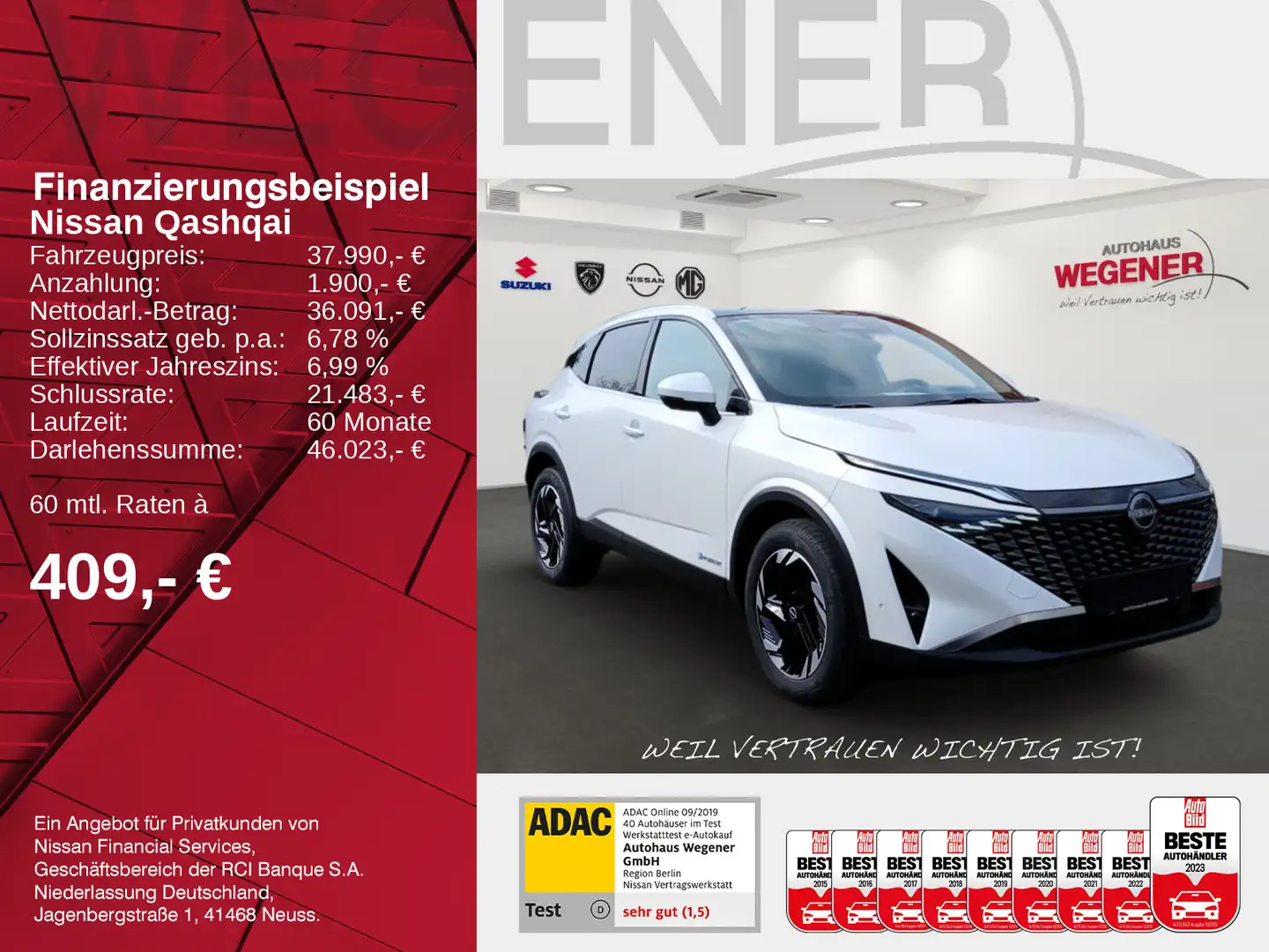 Nissan Qashqai QASHQAI N-Connecta e-POWER Winter Komfort PGD AF Blanc - 2