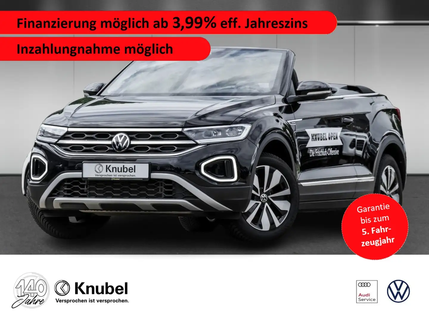 Volkswagen T-Roc Cabriolet MOVE 1.5 TSI LED+ Navi Standhzg. ACC ... Schwarz - 1