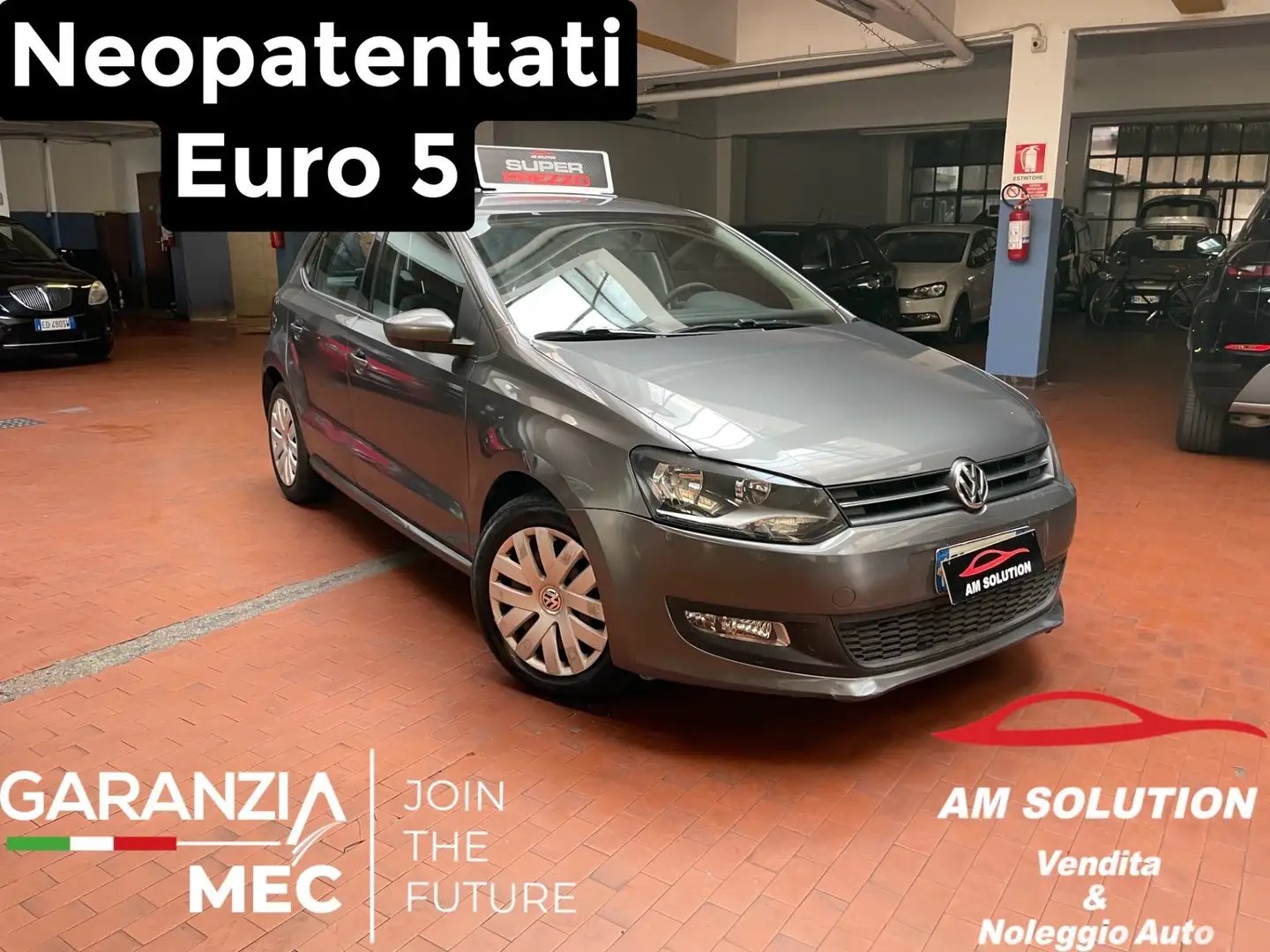 Volkswagen Polo Polo 1.2 Neopatentati Euro 5 Grigio - 1