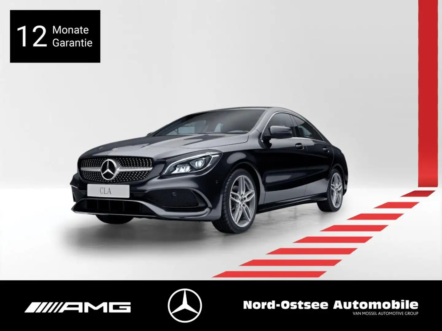 Mercedes-Benz CLA 180 COUPÈ AMG AHK KEYLESS PANO LED SHZ PDC Noir - 1