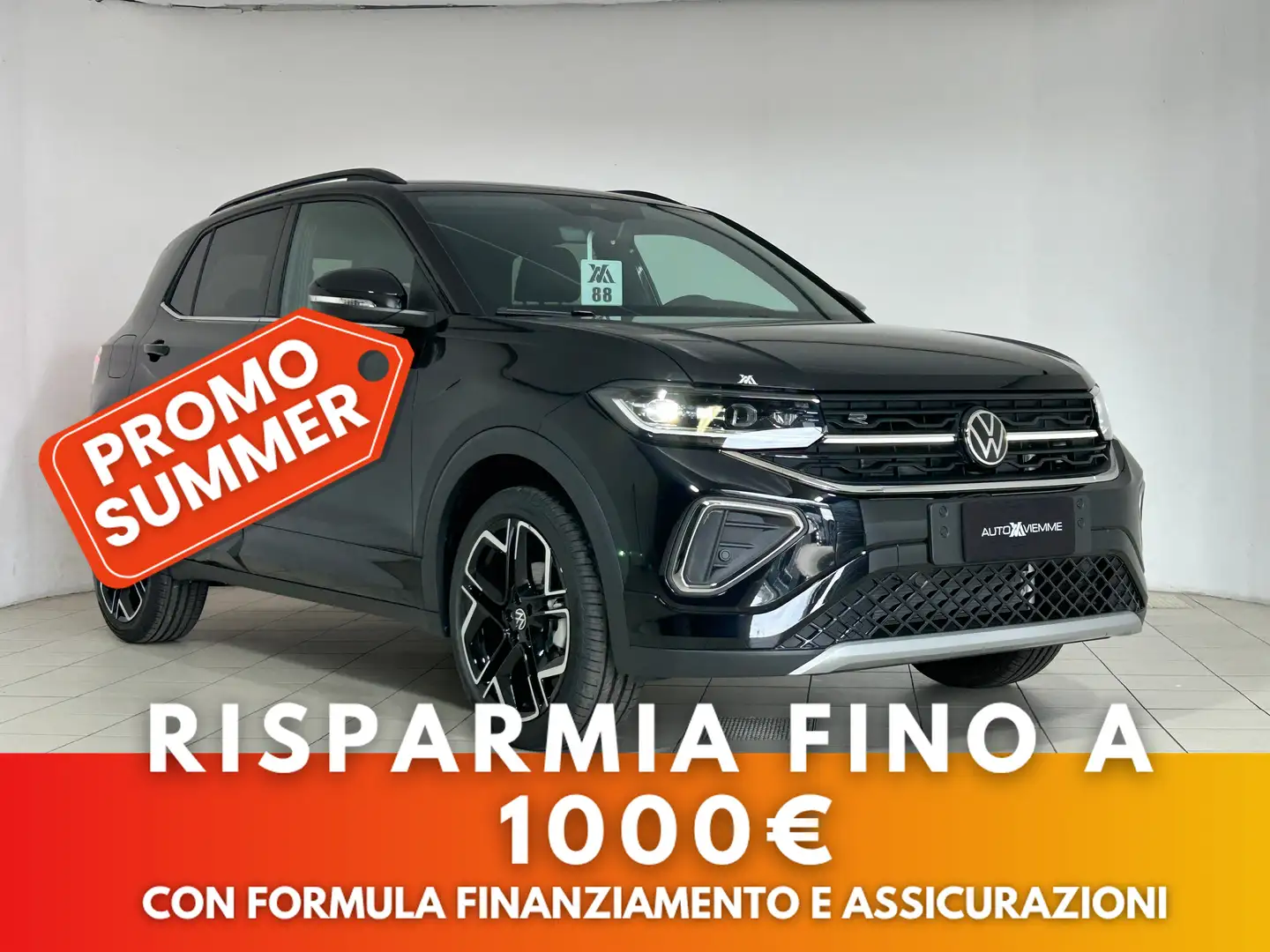 Volkswagen T-Cross R-Line Plus 115cv dsg + retrocamera posteriore Nero - 1