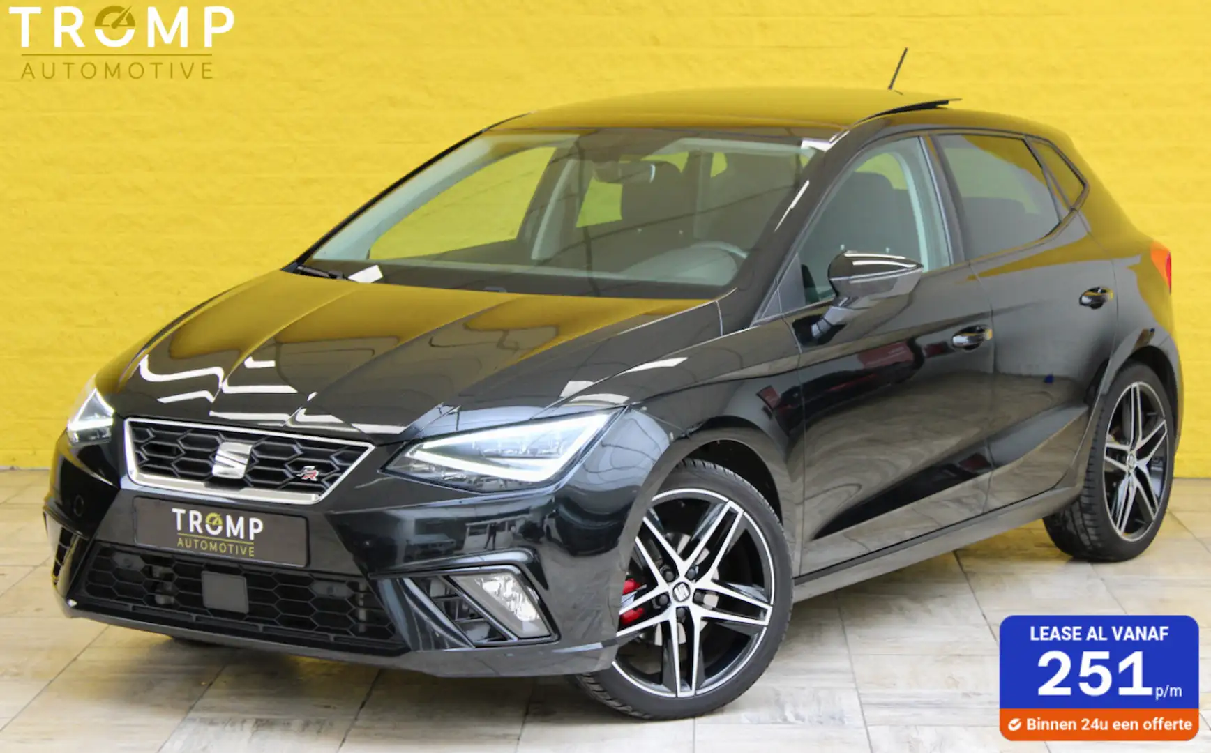SEAT Ibiza 1.0 TSI FR Bus. Intense | 116 pk | Carplay | Pano Zwart - 1