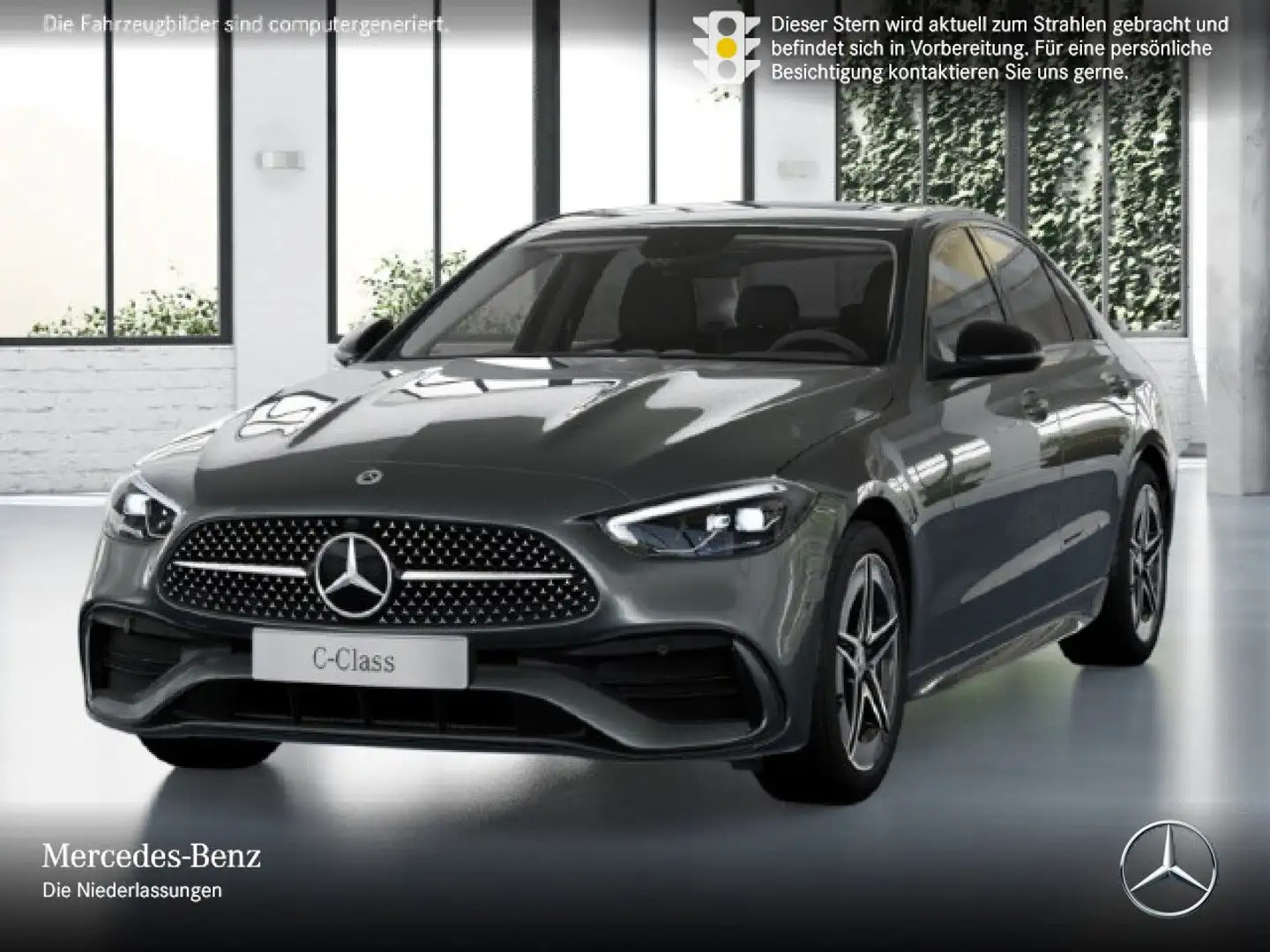 Mercedes-Benz C 220 d AMG+NIGHT+LED+KAMERA+TOTW+KEYLESS+9G Grau - 2