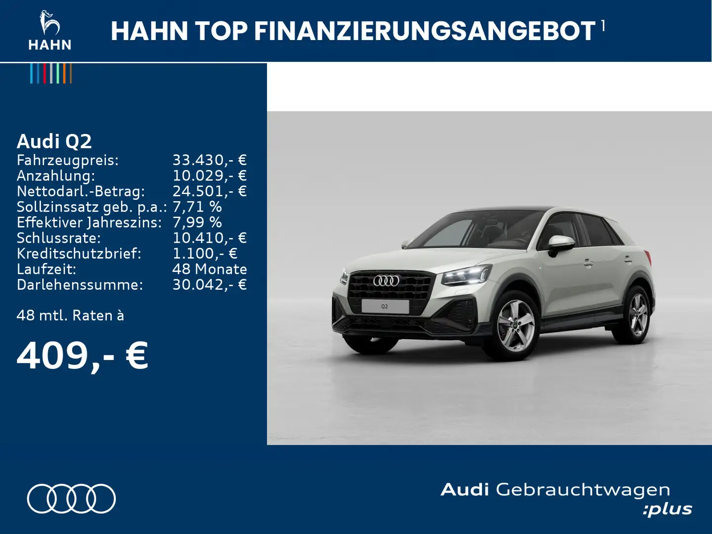 Audi Q2 35 TFSI S line AHK Navi CAM Pano Matrix Silber - 2