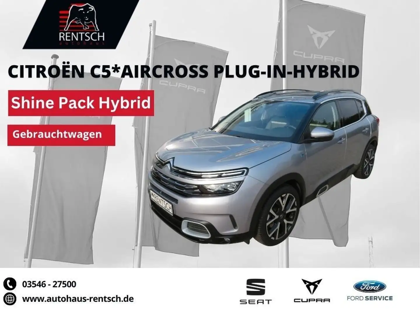 Citroen C5 Aircross Shine Pack Plug-In-Hybrid *Pano* Gris - 1