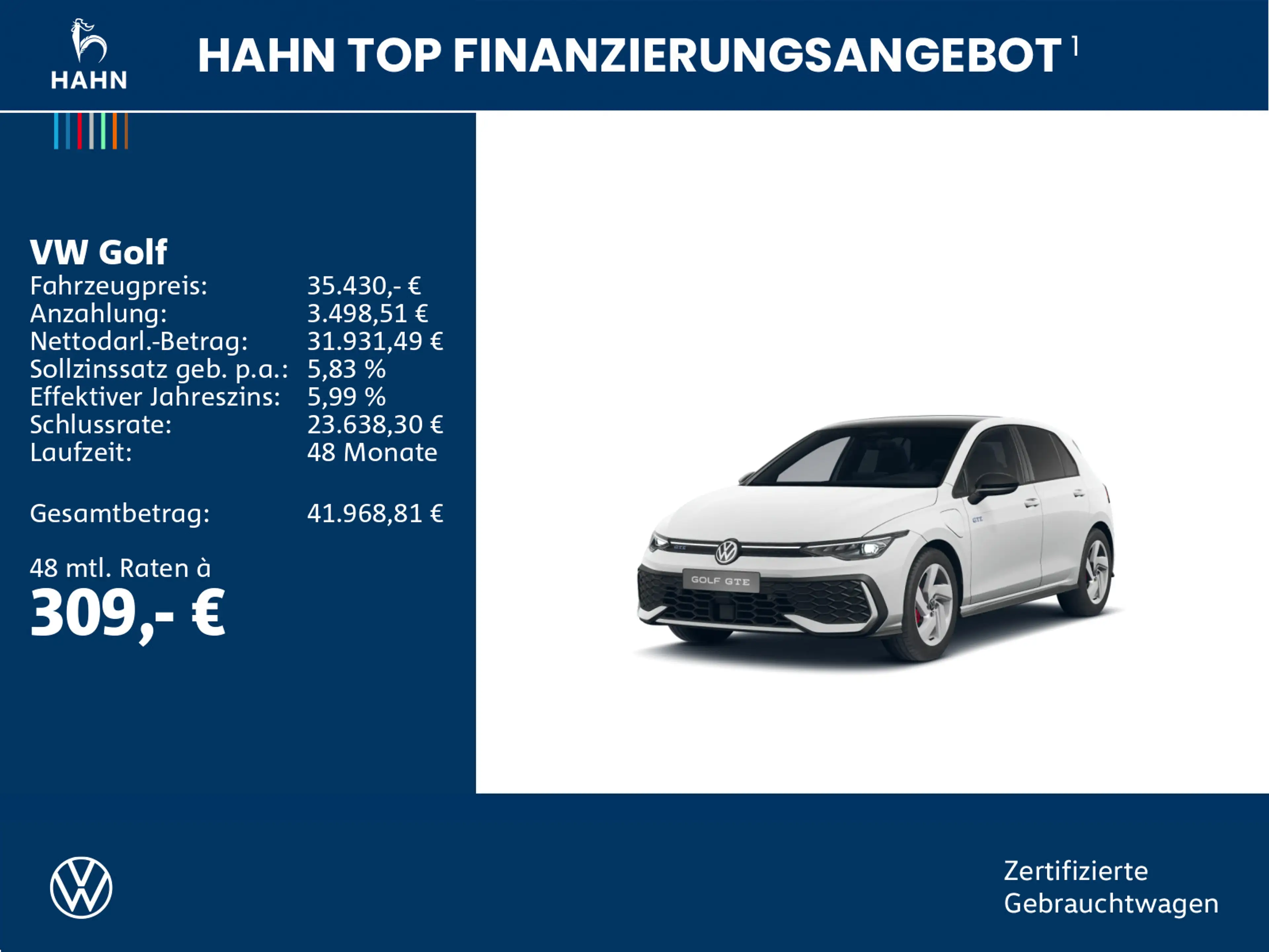 Volkswagen Golf GTE GTE 1.5eHybrid DSG BlackStyle AHK HuD Cam — photo 2