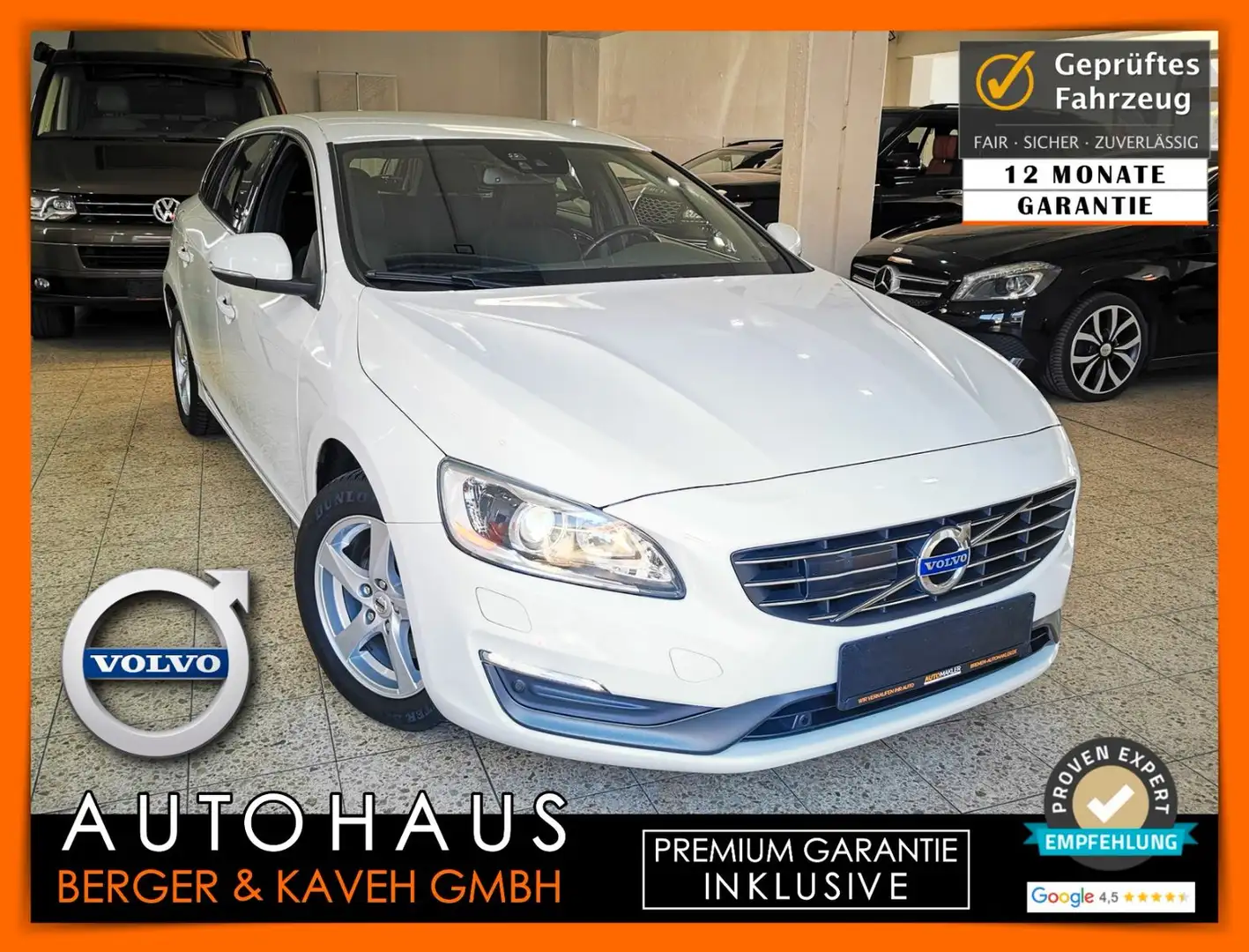 Volvo V60 AUT | ACC | AHK | HEICO + [12M.GARANTIE] Weiß - 1