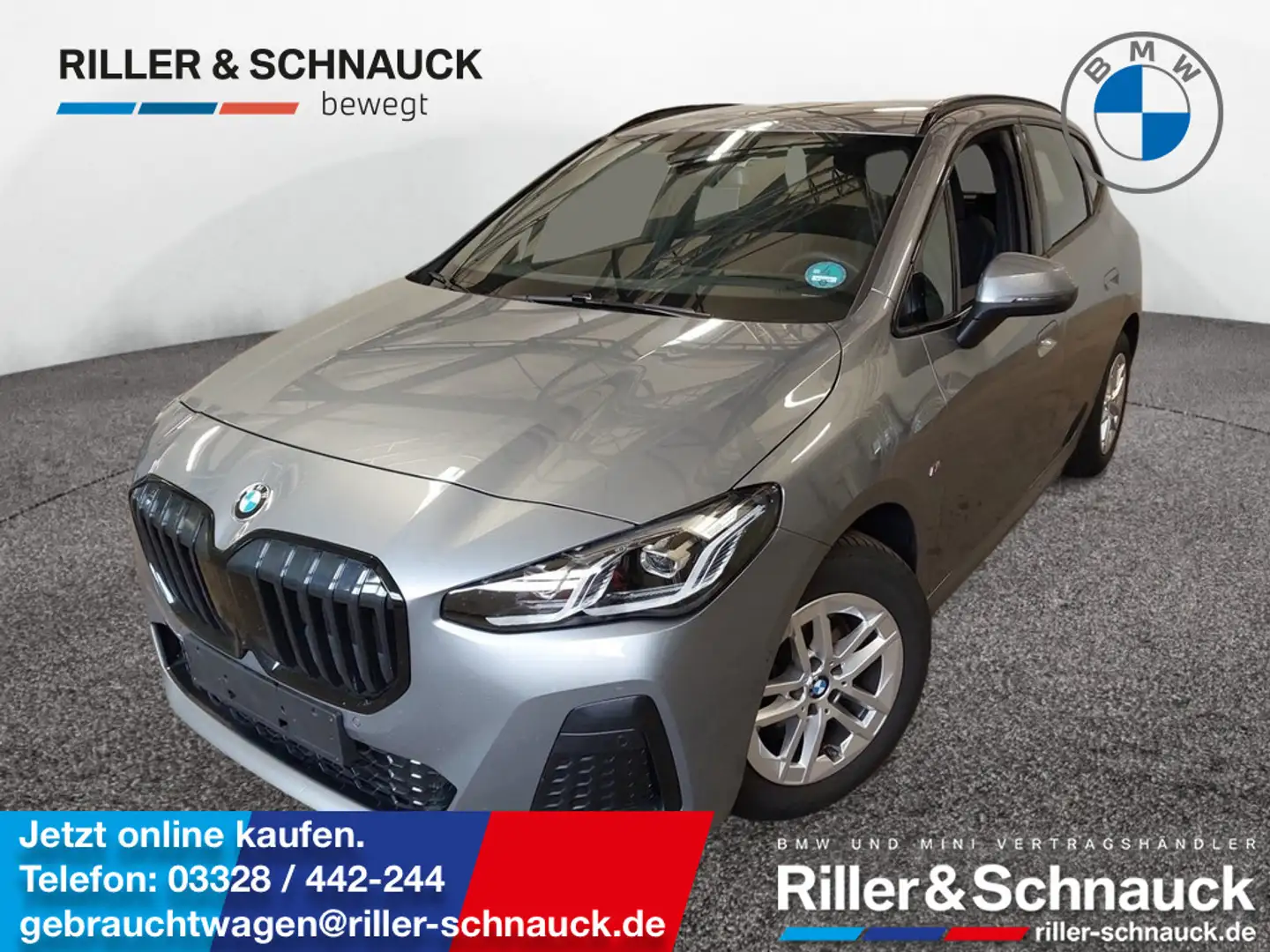 BMW 218 i M Sport AHK+HUD+360°KAM+AKTIVSITZE Grau - 1