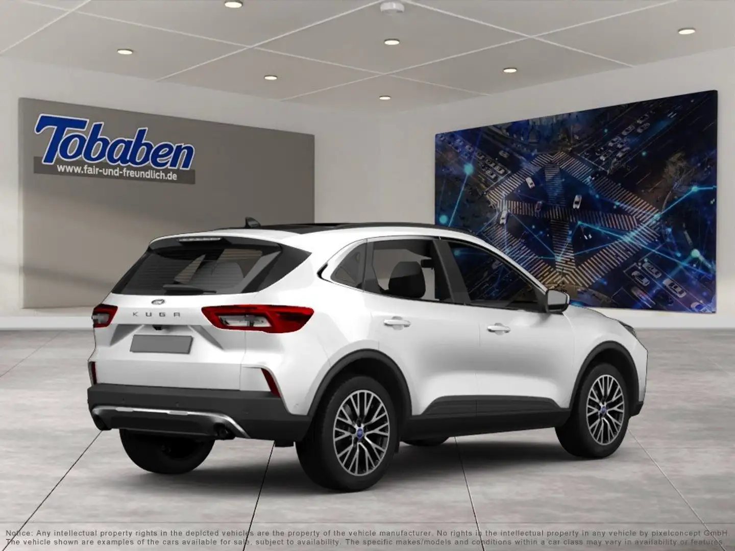 Ford Kuga Titanium + Winter-Paket + Ganzjahresreifen Blanc - 2