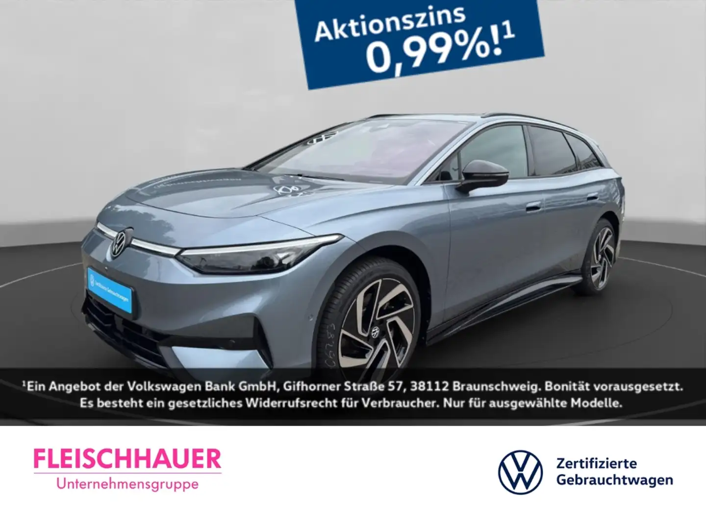 Volkswagen ID.7 Tourer Pro MATRIX+AHK+ACC+RFK+SZH+NAVI+CARPLAY+ Blau - 1