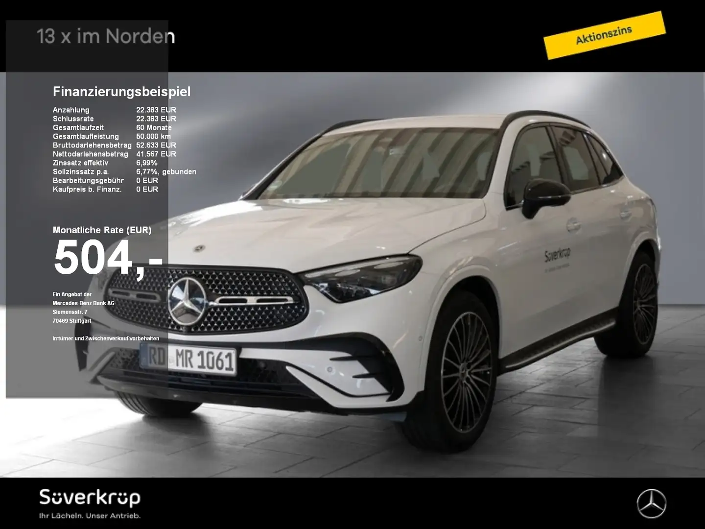 Mercedes-Benz GLC 220 d 4M AMG NIGHT DISTR SPUR 360 AHK PDC Weiß - 1