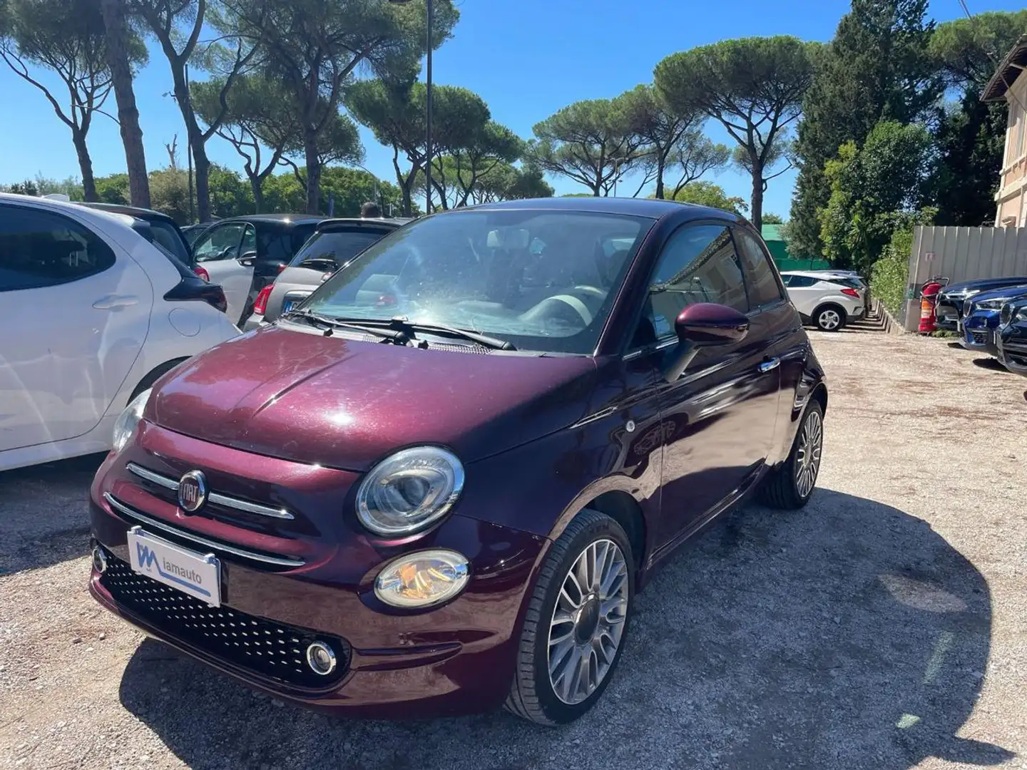 Fiat 500 1.2cc LOUNGE 69cv TETTO PANORAMA CRUISE BLUE Rosso - 2